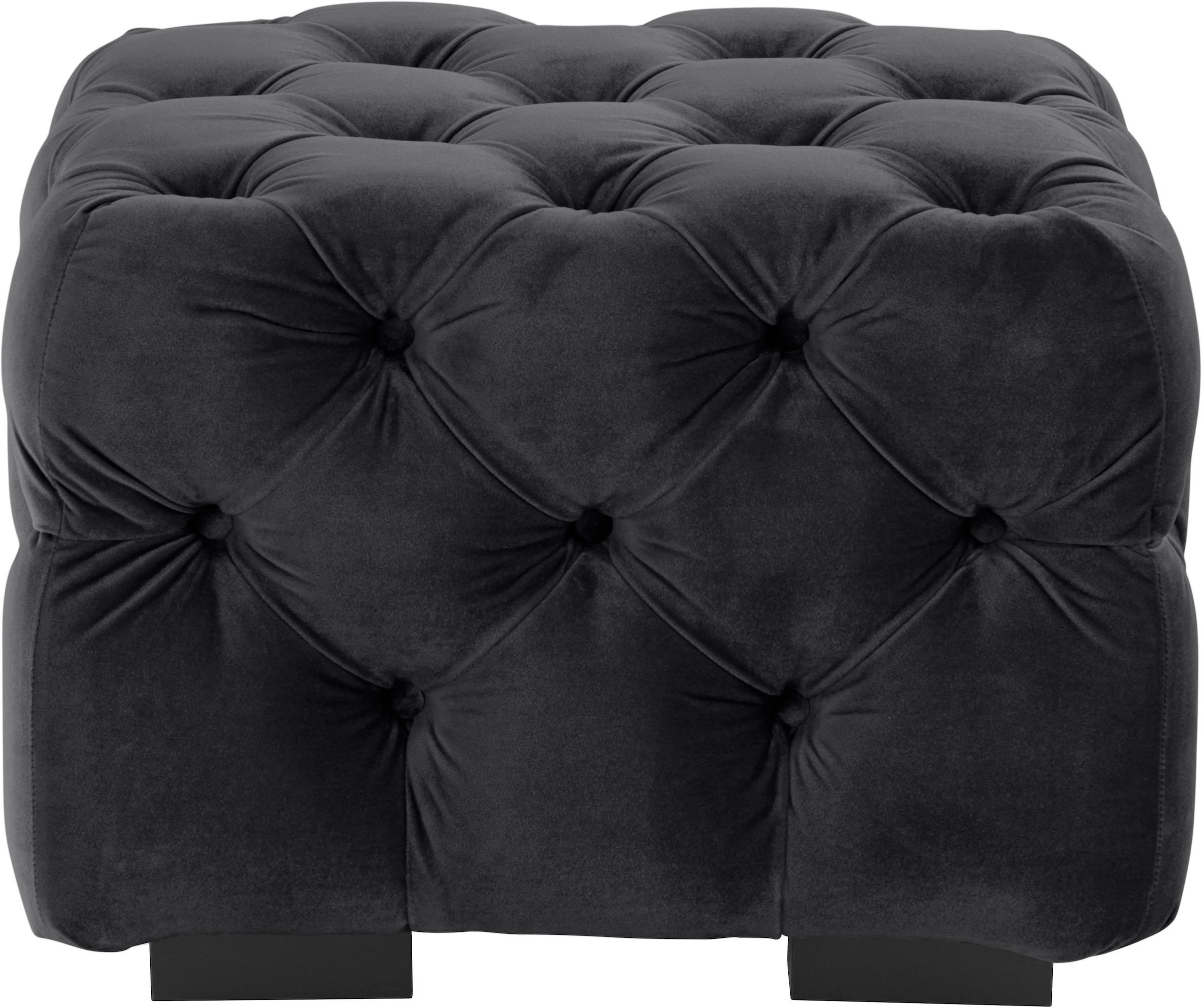 Guido Maria Kretschmer Home&Living Polsterhocker »Kalina«, mit klassischer Chesterfield-Knopfheftung, passend zur Serie "Kalina"