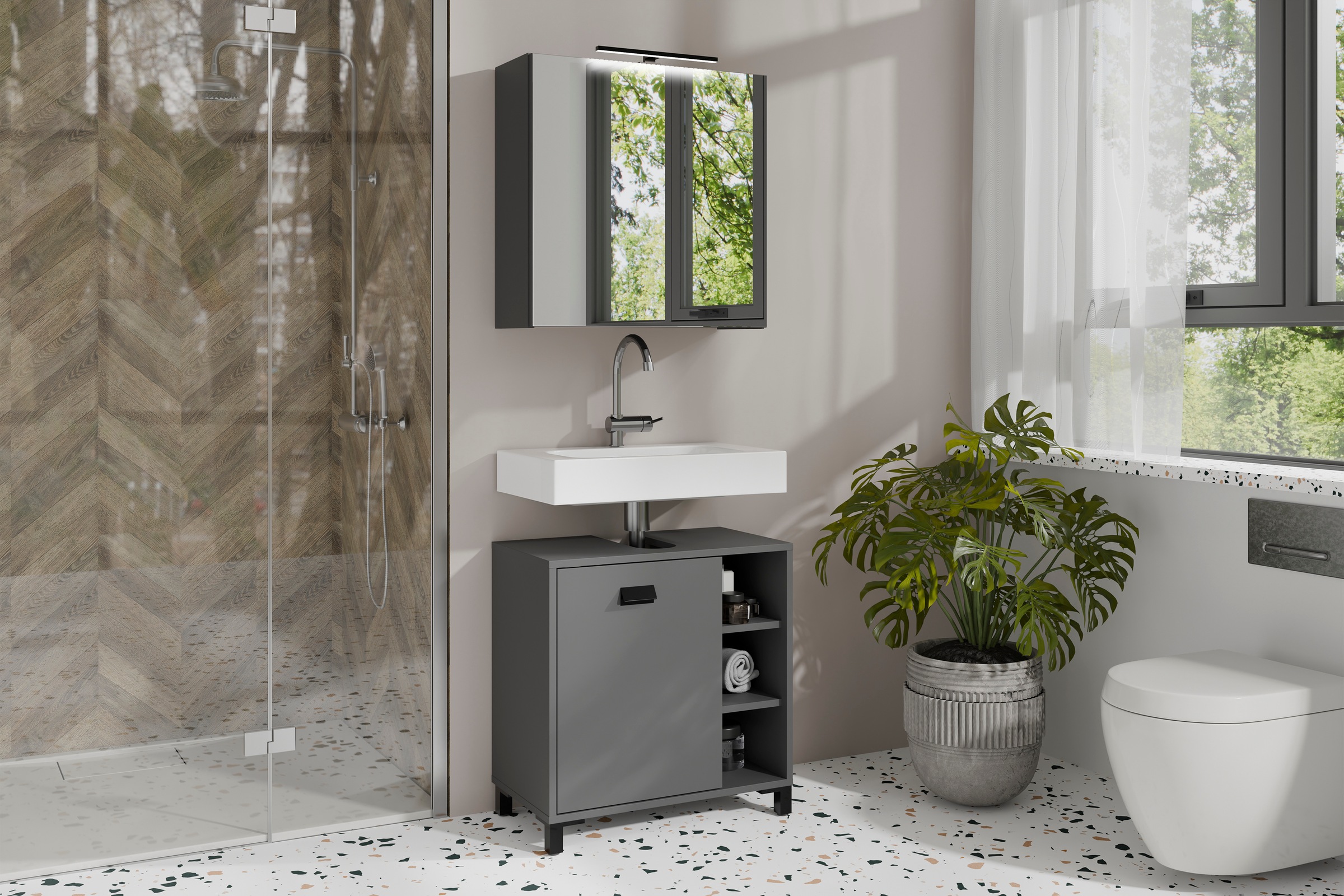 byLIVING Spiegelschrank "Serie Spree, in vielen Breiten erhältlich" Soft-Cl günstig online kaufen