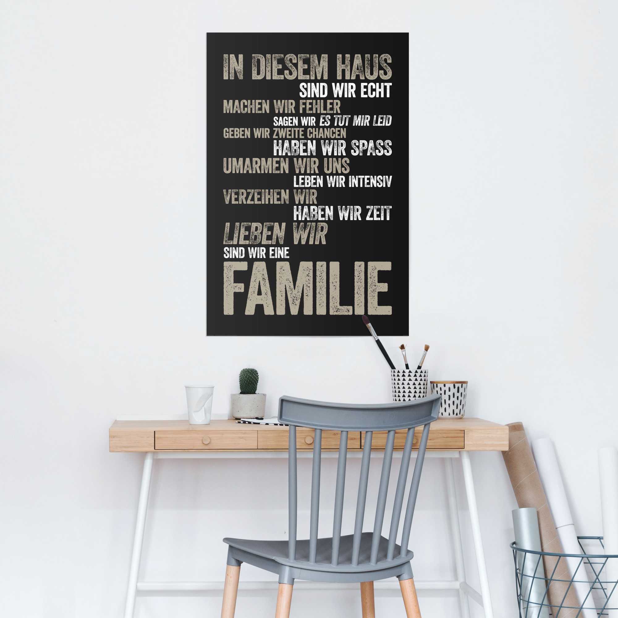 Reinders Poster "In diesem Haus", (1 St.) günstig online kaufen