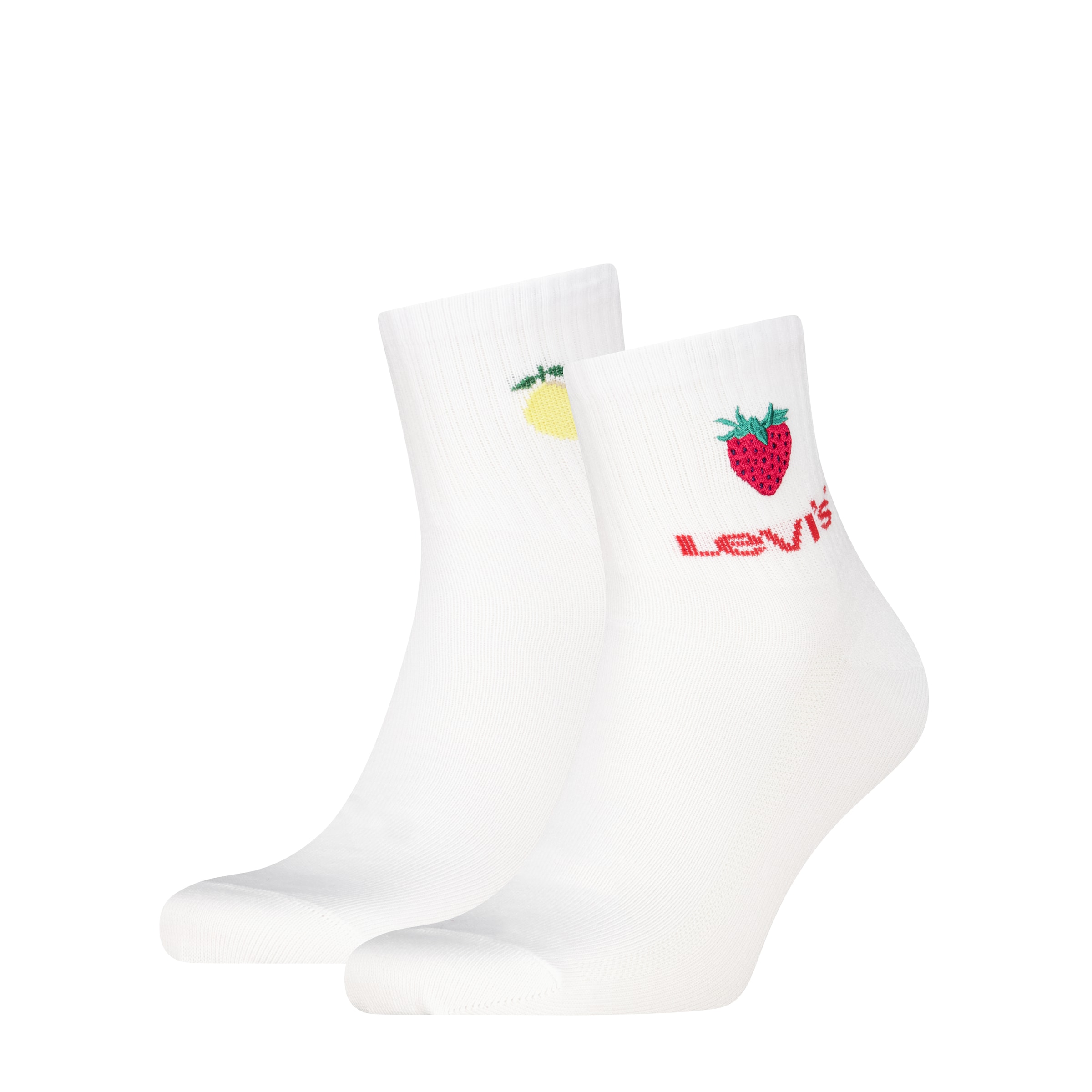 Levis Kurzsocken "LEVIS HIGH MID CUT FRUIT GRAPHIC" 2 Paar, Cotton-Mix, Fru günstig online kaufen