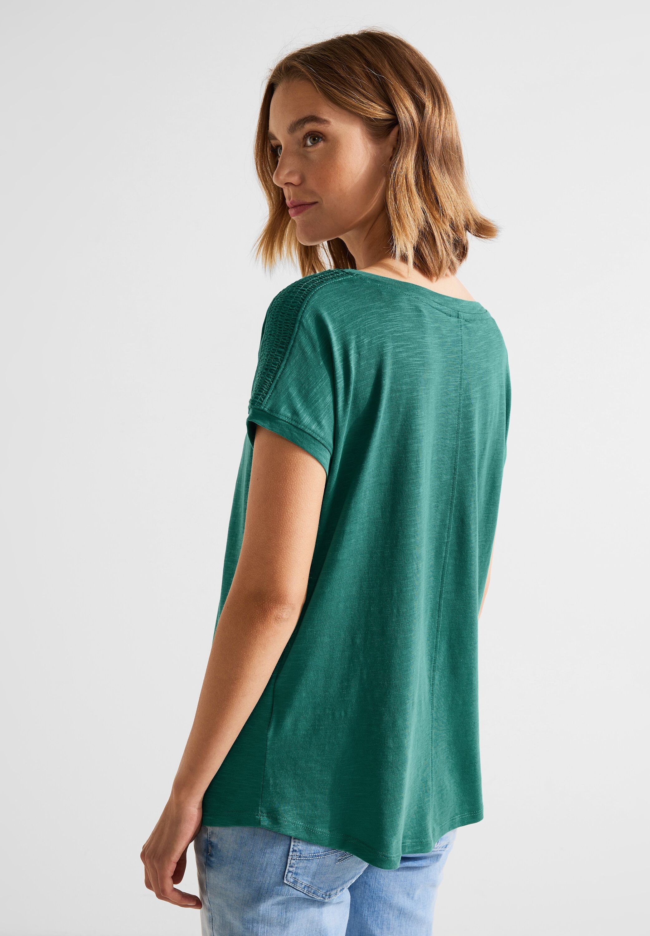 STREET ONE T-Shirt, aus softem Materialmix