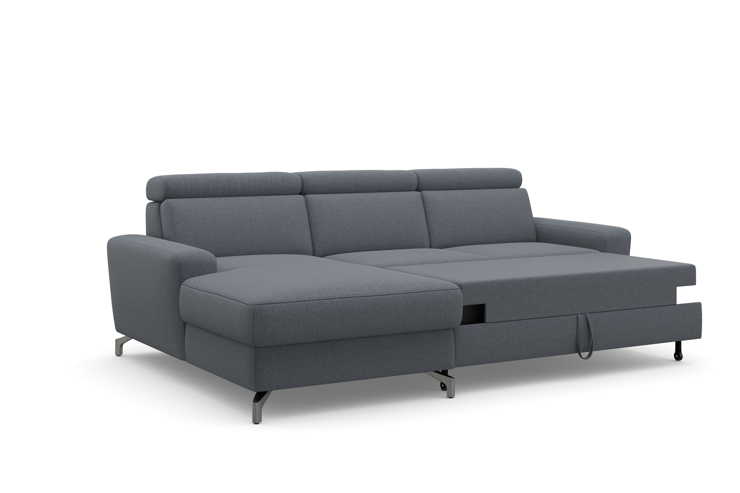 sit&more Ecksofa »Scarlett L-Form«, inklusive Kopfteilverstellung, wahlweise mit Bettfunktion, Bettkasten