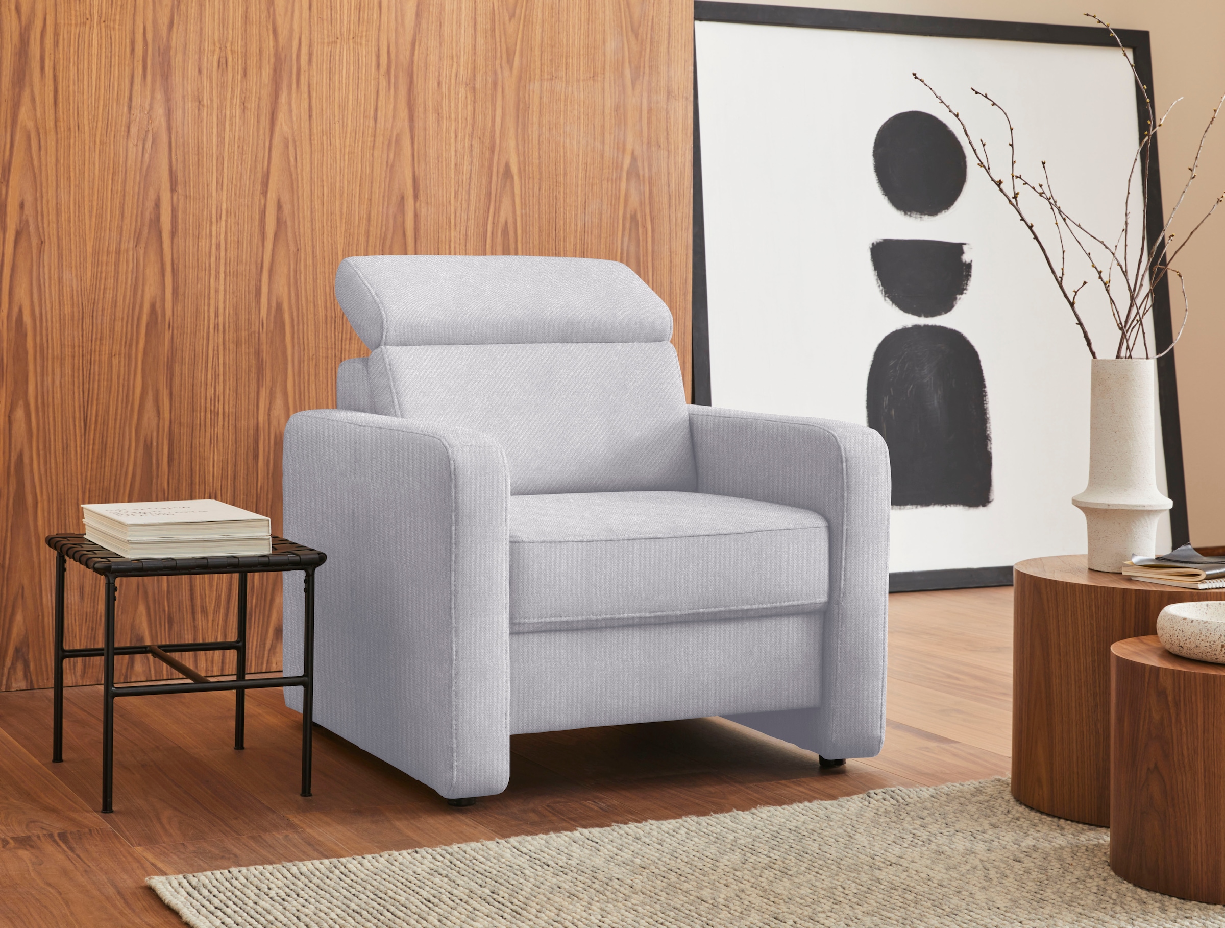 sit&more Sessel »Bologna«, mit Federkern, inklusive Kopfteilverstellung