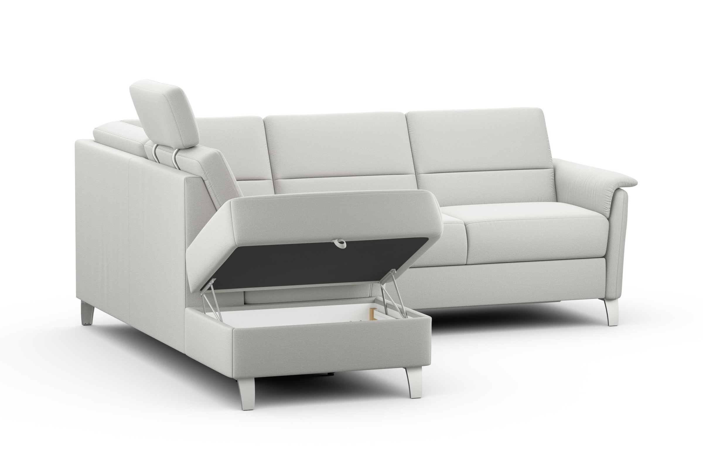 sit&more Ecksofa »Palmera L-Form«, Federkern, wahlweise mit Bettfunktion und mit/ohne Stauraum