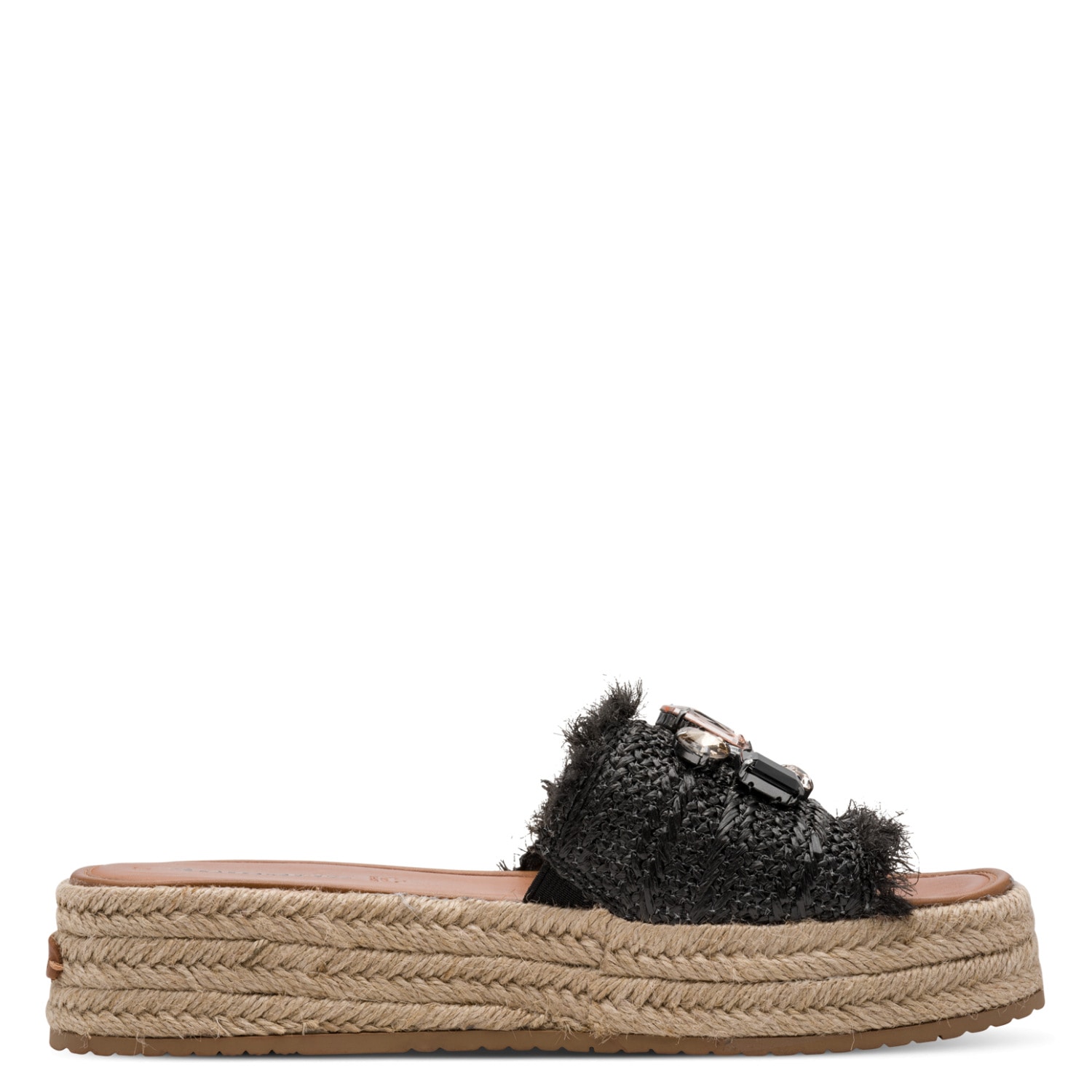 Tamaris Pantolette  Plateau, Schlüpfschuh, Sommerschuh mit funkelnden Schmucksteine