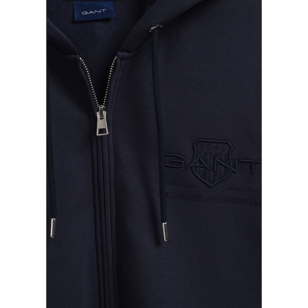 Gant Kapuzensweatjacke »TONAL ARCHIVE SHIELD ZIP HOODIE«