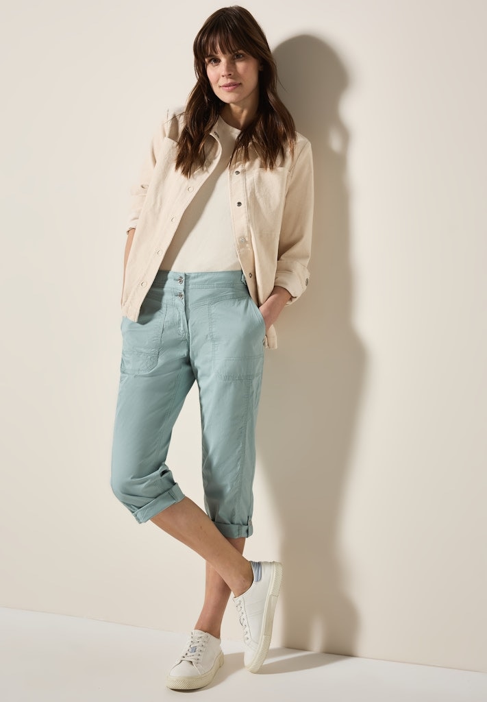 Cecil Caprihose »Style New York«, Sommerhose mit Knopfdetails am Bund