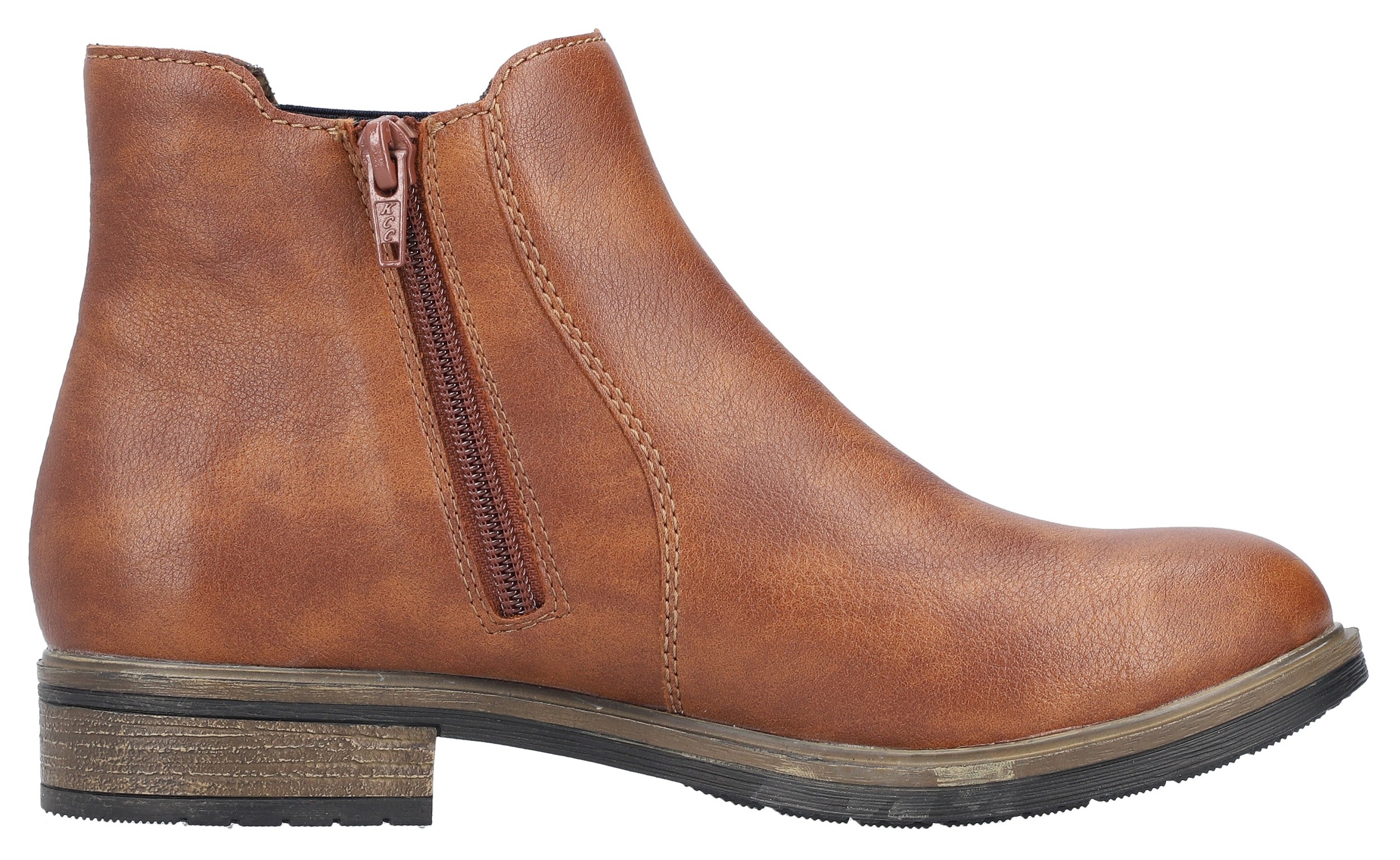 Rieker Chelseaboots, Schlupfboots, Stiefelette, Blockabsatz, mit wärmendem Textilfutter