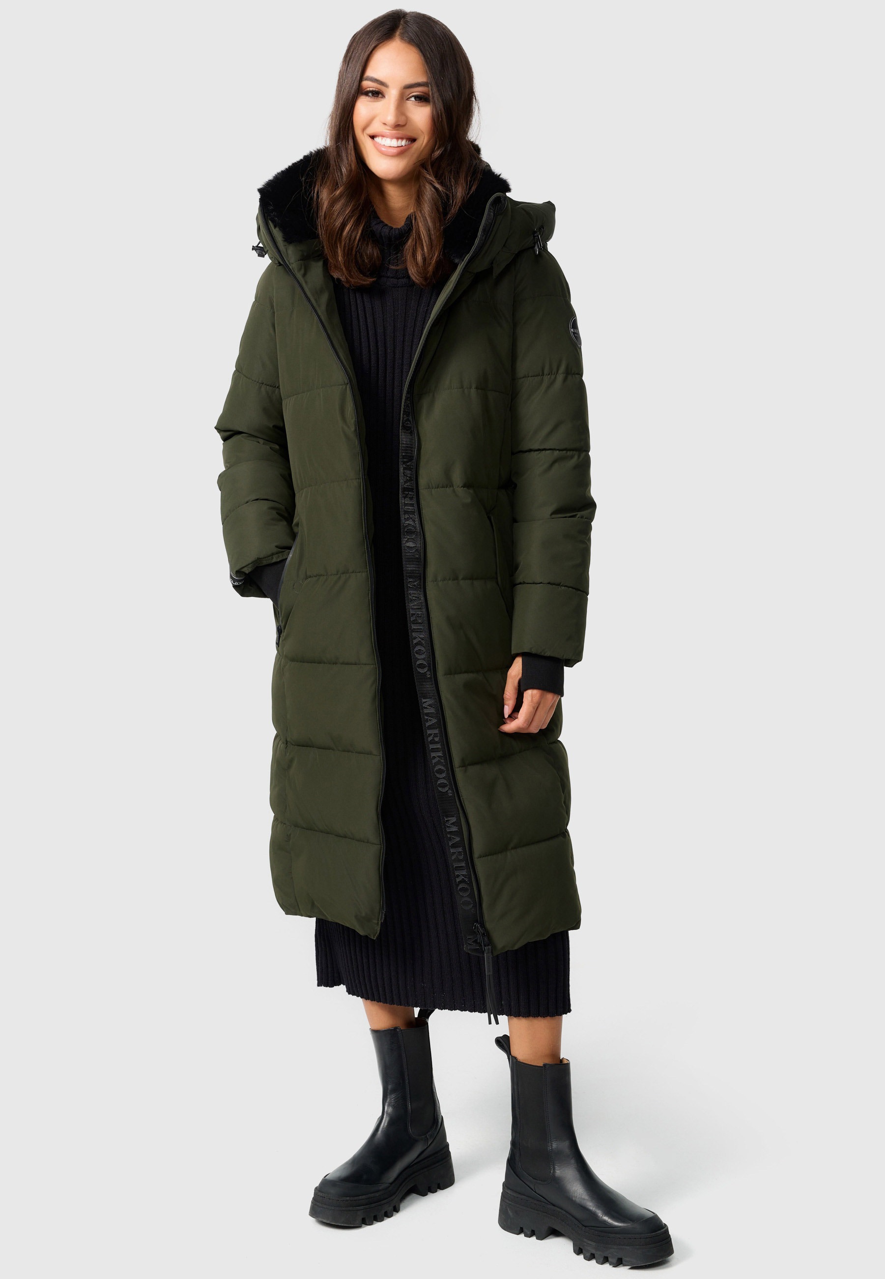 Marikoo Steppjacke "Zuraraa XVI", langer Winter Mantel gesteppt günstig online kaufen