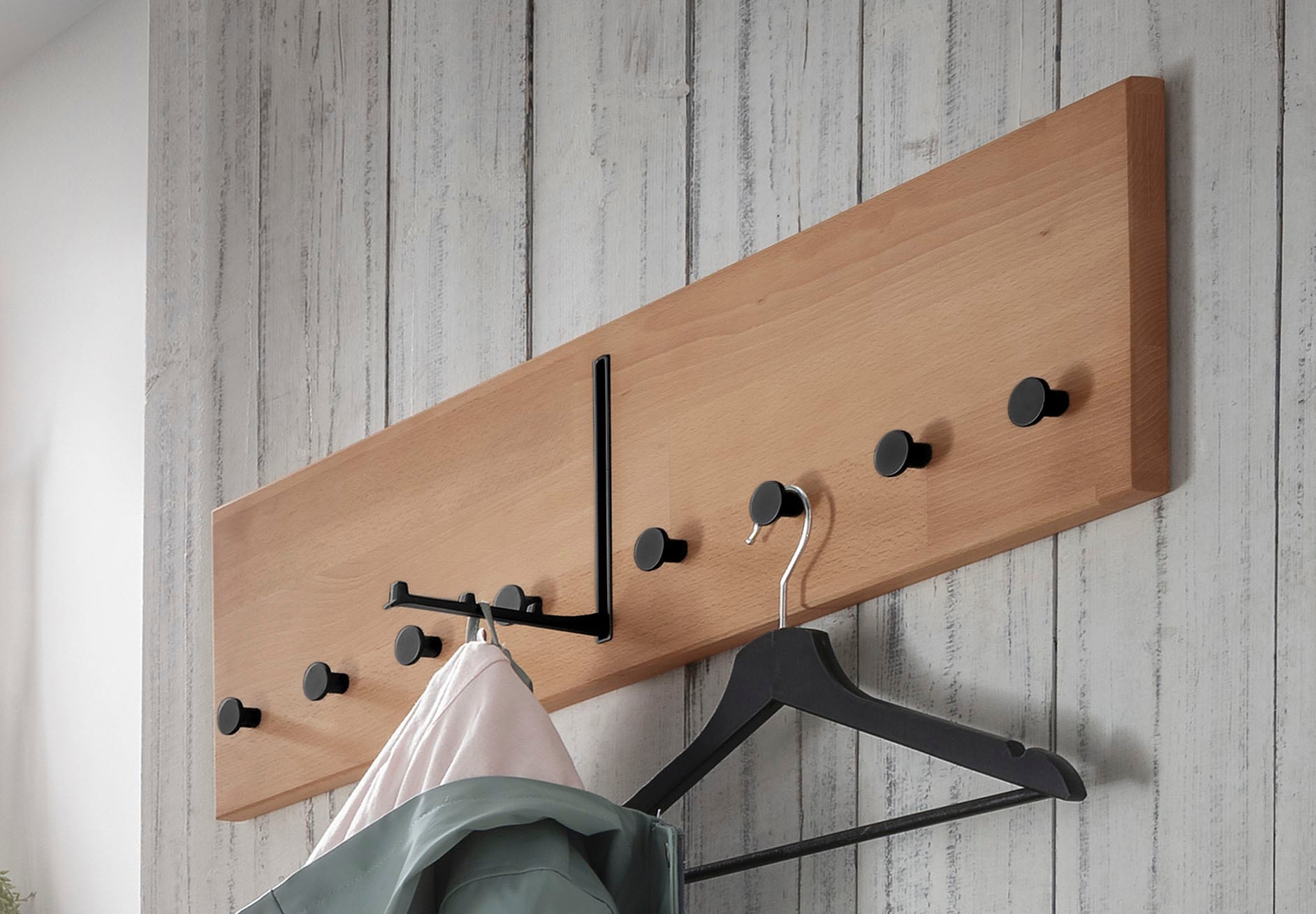 Home affaire Hakenleiste "Dura" aus FSC-zertifiziertem Massivholz, Breite 50 oder 80 cm