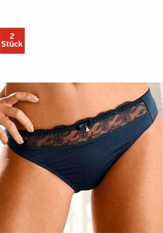 Nuance by Lascana Slip Packung, mit schöner Stickereispitze, als Dessous-Set kombinierbar