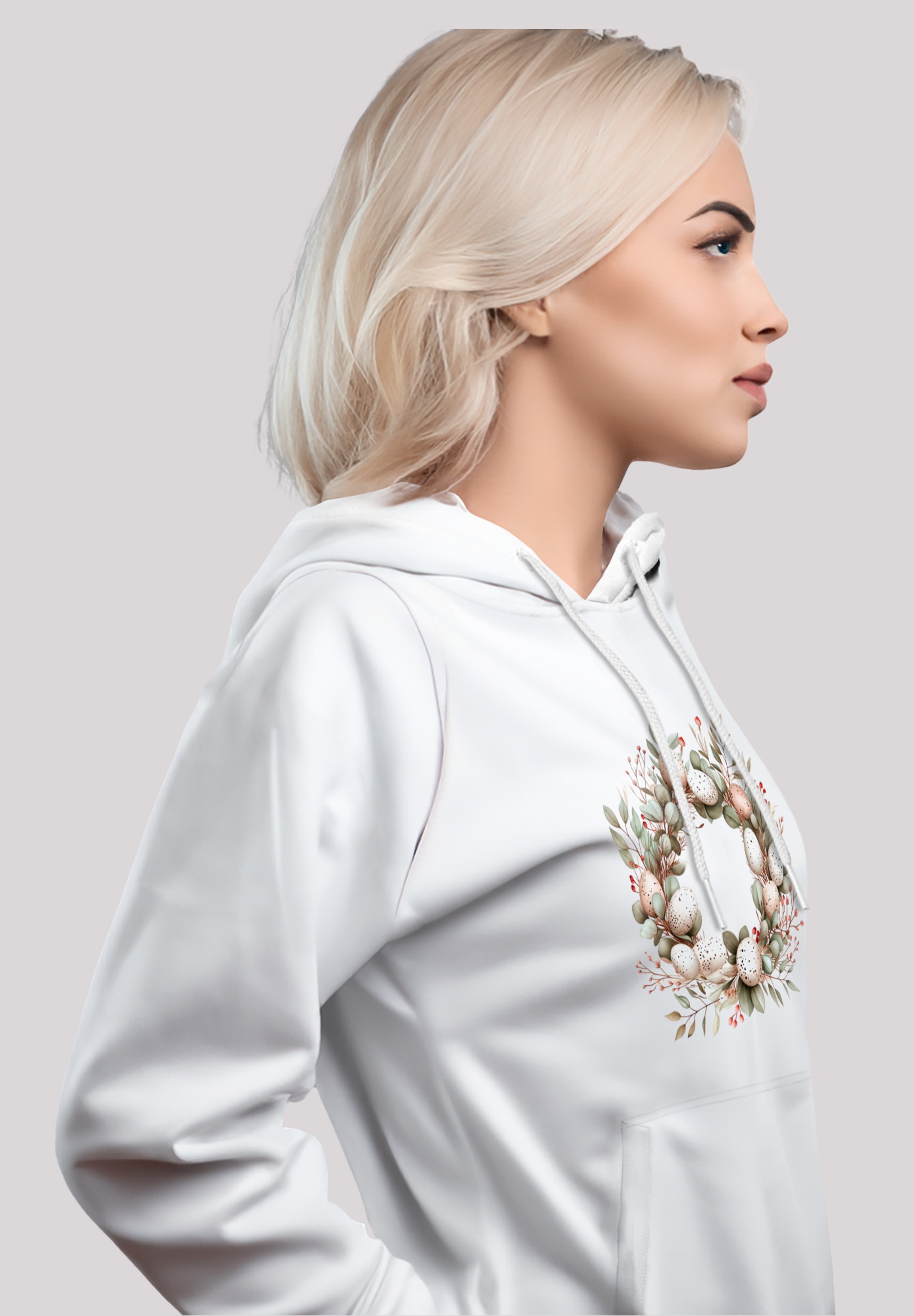 F4NT4STIC Kapuzenpullover »Osterkranz Eierkranz Blumenring«, Premium Qualität
