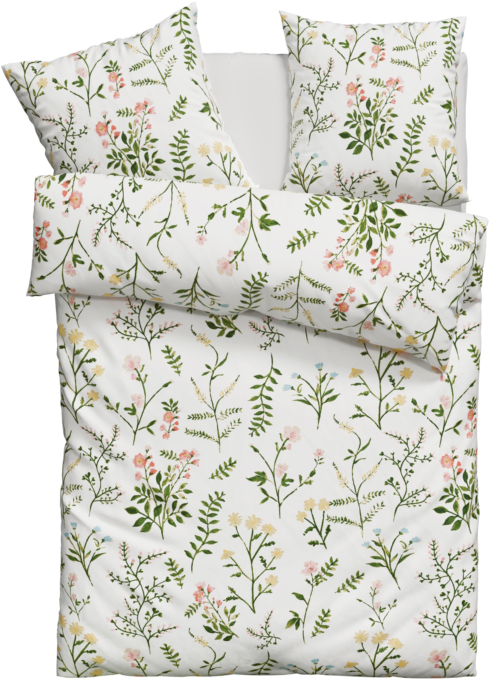 OTTO home Bettwäsche "Claara" 2 Stk. tlg. mit Blumen Design, skandinavisch, günstig online kaufen