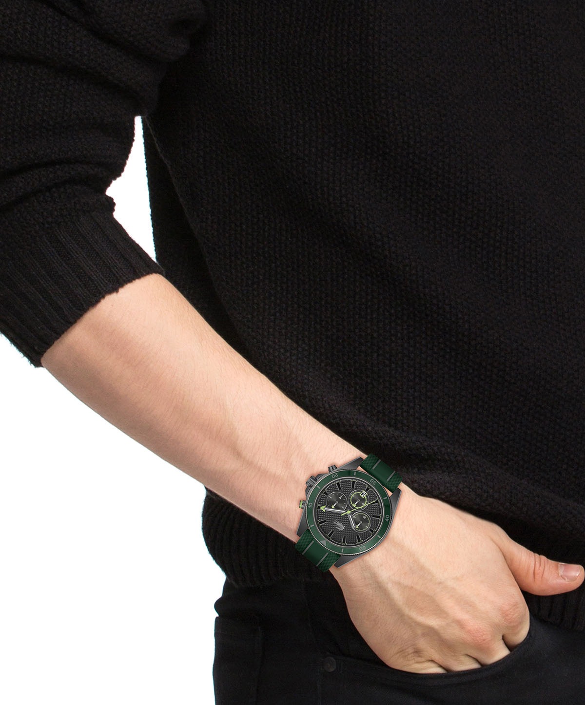 Lacoste Chronograph »MAINSAIL«, Armbanduhr, Quarzuhr, Herrenuhr, Tag, Stoppfunktion, Silikonarmband