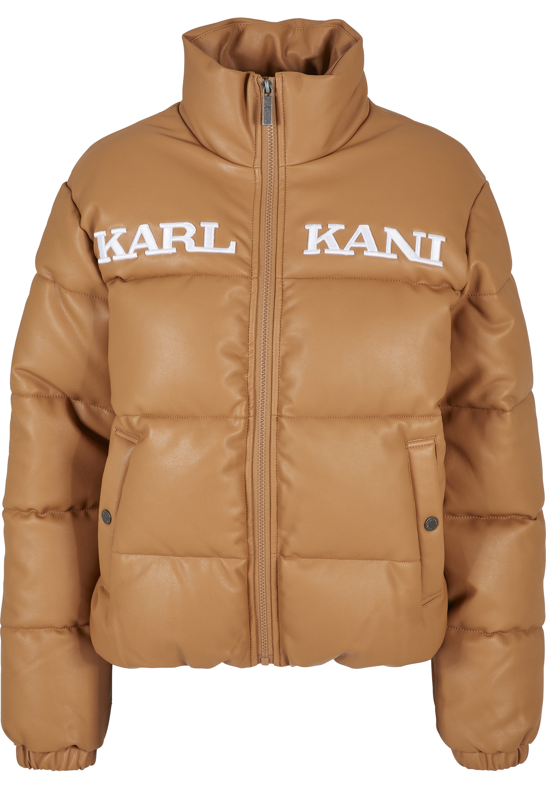 Karl Kani Allwetterjacke "Karl Kani Damen KW224-049-1KK Retro Puffer PU Jacket" 1 Stk. tlg. ohne Kapuze