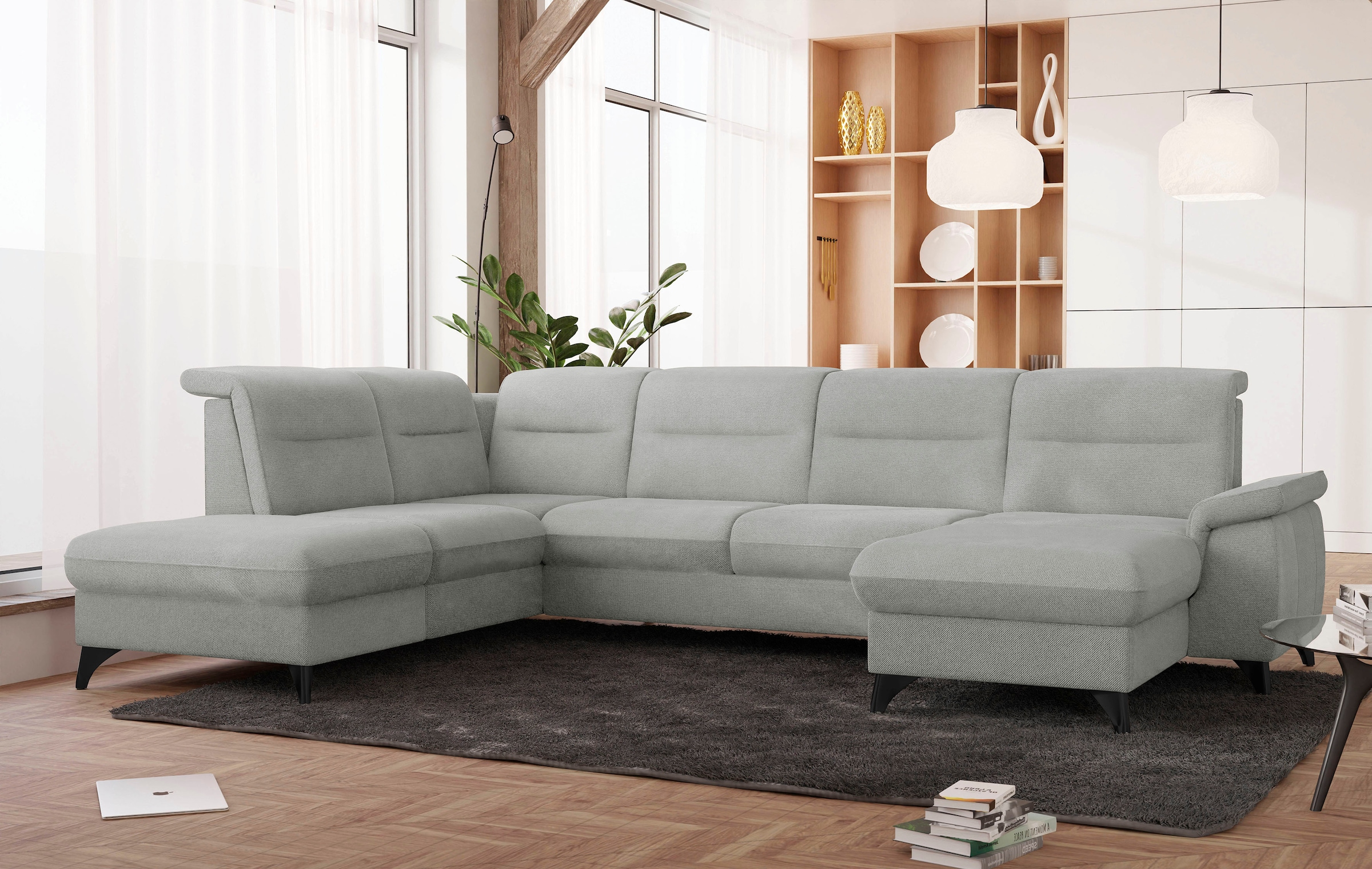 sit&more Wohnlandschaft "Astoria U-Form" wahlweise mit motorischer Relaxfunktion