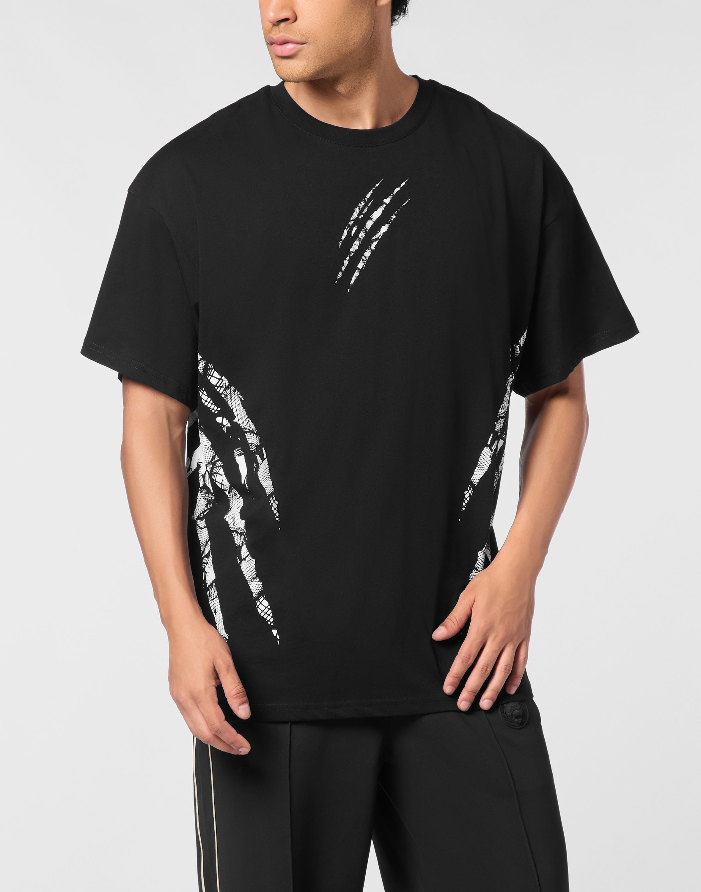 PLEIN SPORT T-Shirt »Cotton Round Neck T-Shirt Body Lines«