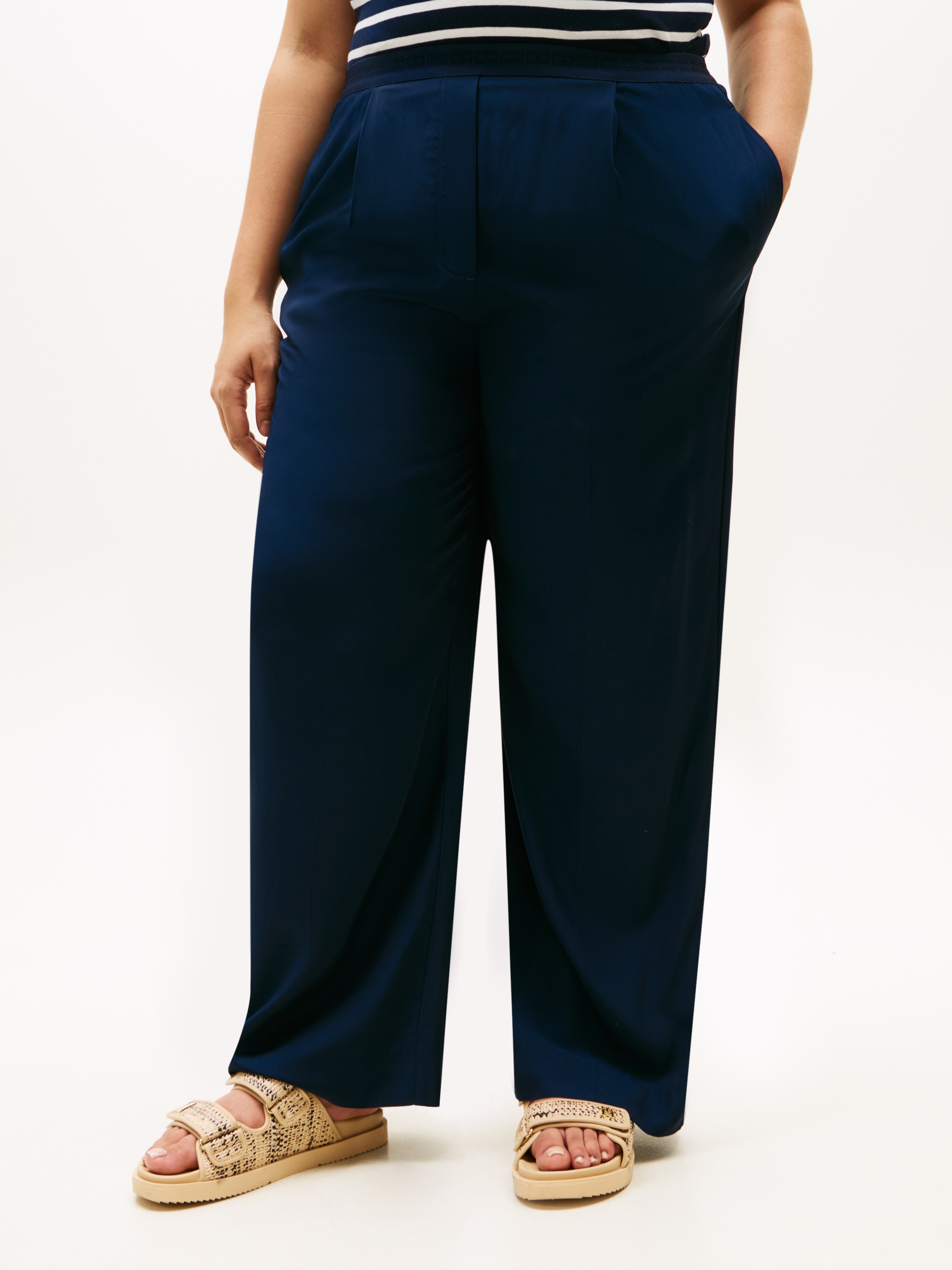 Tommy Hilfiger Curve Anzughose "CRV VIS TWILL PULL ON STR PANTS" in großen günstig online kaufen