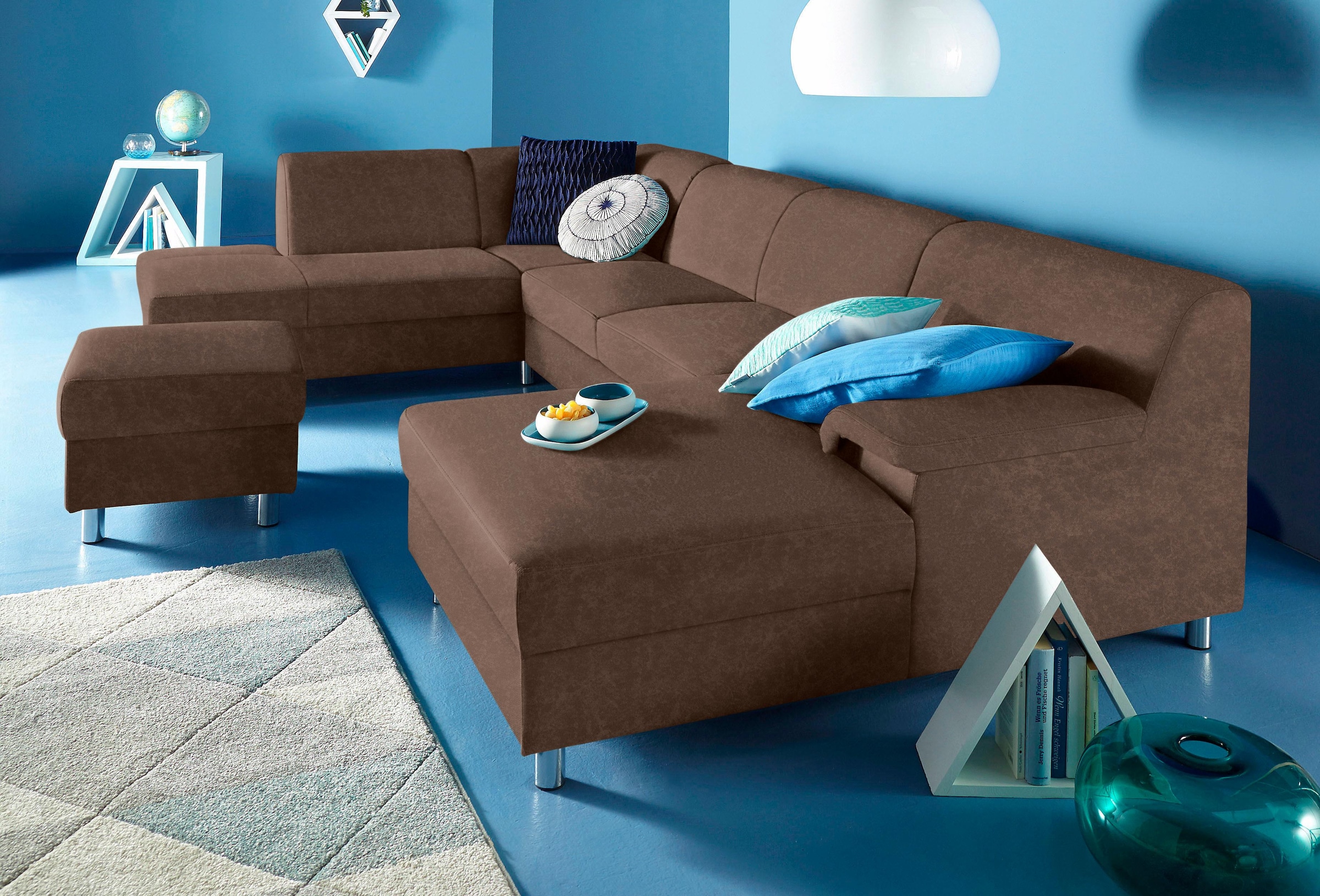 Home affaire Wohnlandschaft "Jamie, zeitloses Design, fester Sitzkomfort, v günstig online kaufen