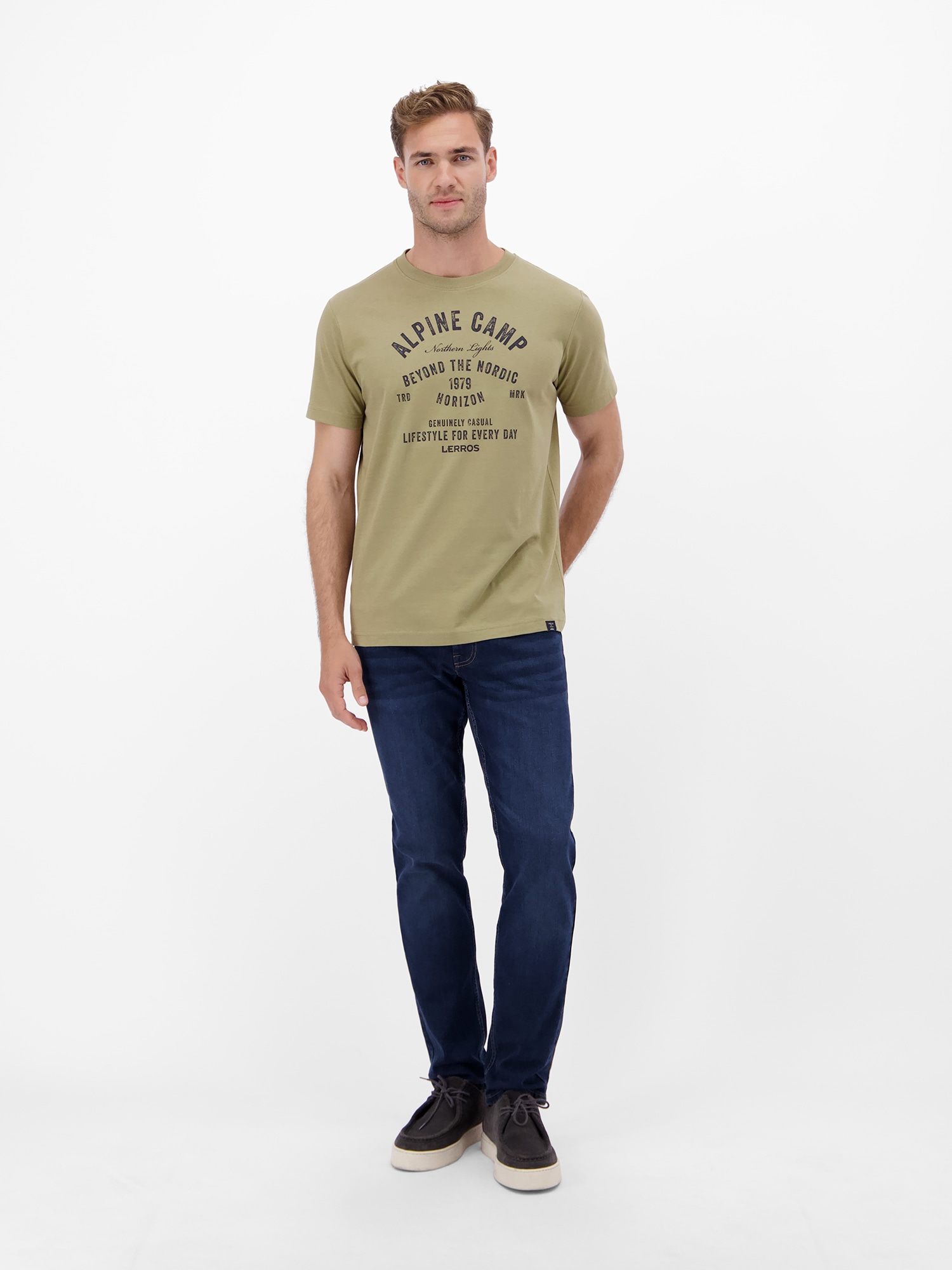 LERROS T-Shirt »Herren T-Shirt mit Outdoorprint«