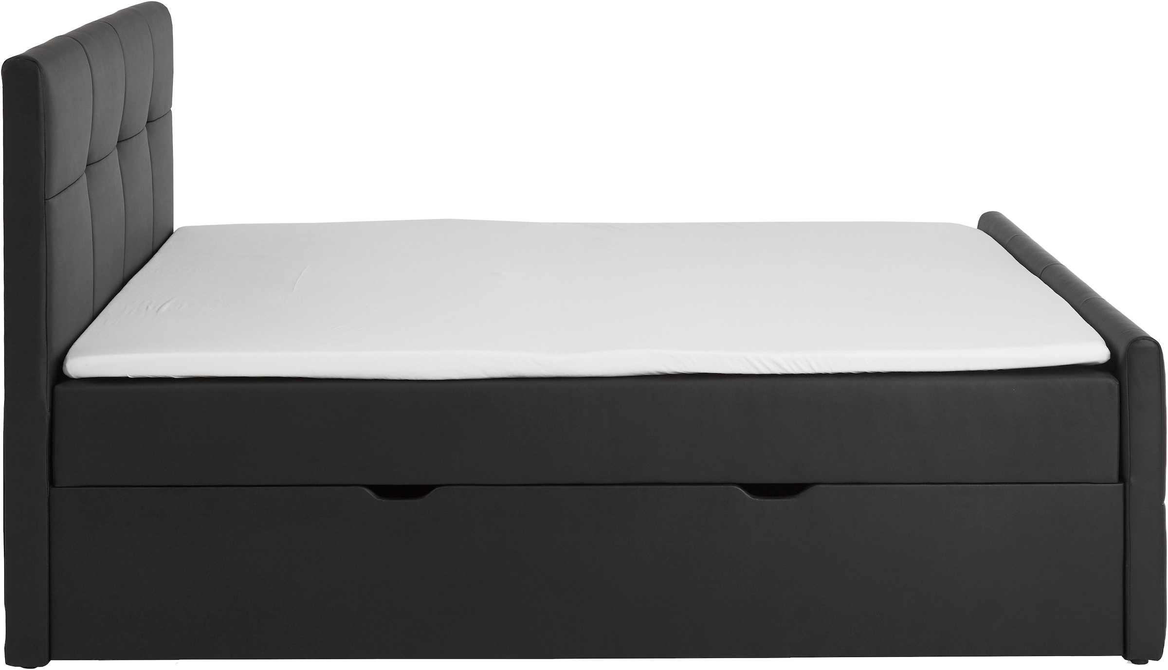 PLACES OF STYLE Boxbett »Mizzana inkl. Bettkasten, erhältlich in der Größe 180x200cm, H3« Bezug aus Kunstleder, inkl. PU-Schaumtopper