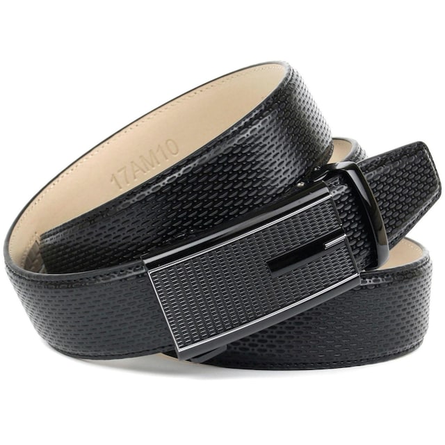 Black Friday Anthoni Crown Ledergürtel, mit perforiertem Leder und  eleganter eckiger Automatik-Schließe | BAUR