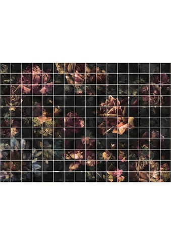 Komar Vliestapete »Tiles Flowers« 400x280 cm...