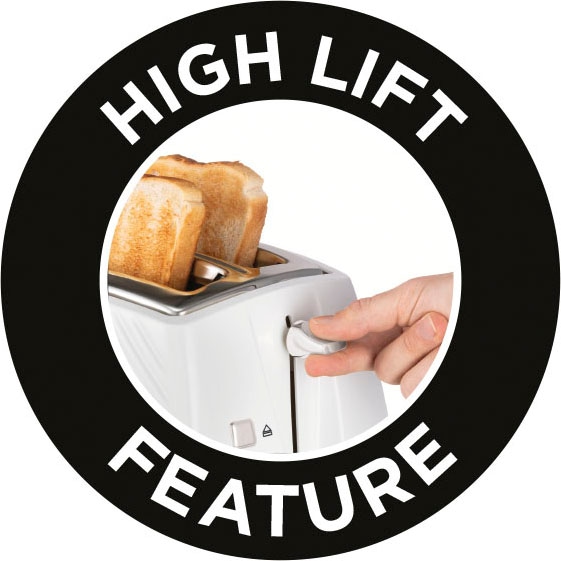 RUSSELL HOBBS Toaster »Groove 26391-56«, 2 lange Schlitze, für 2 Scheiben, 850 W, weiß, 850 Watt - 6 Bräunungsstufen