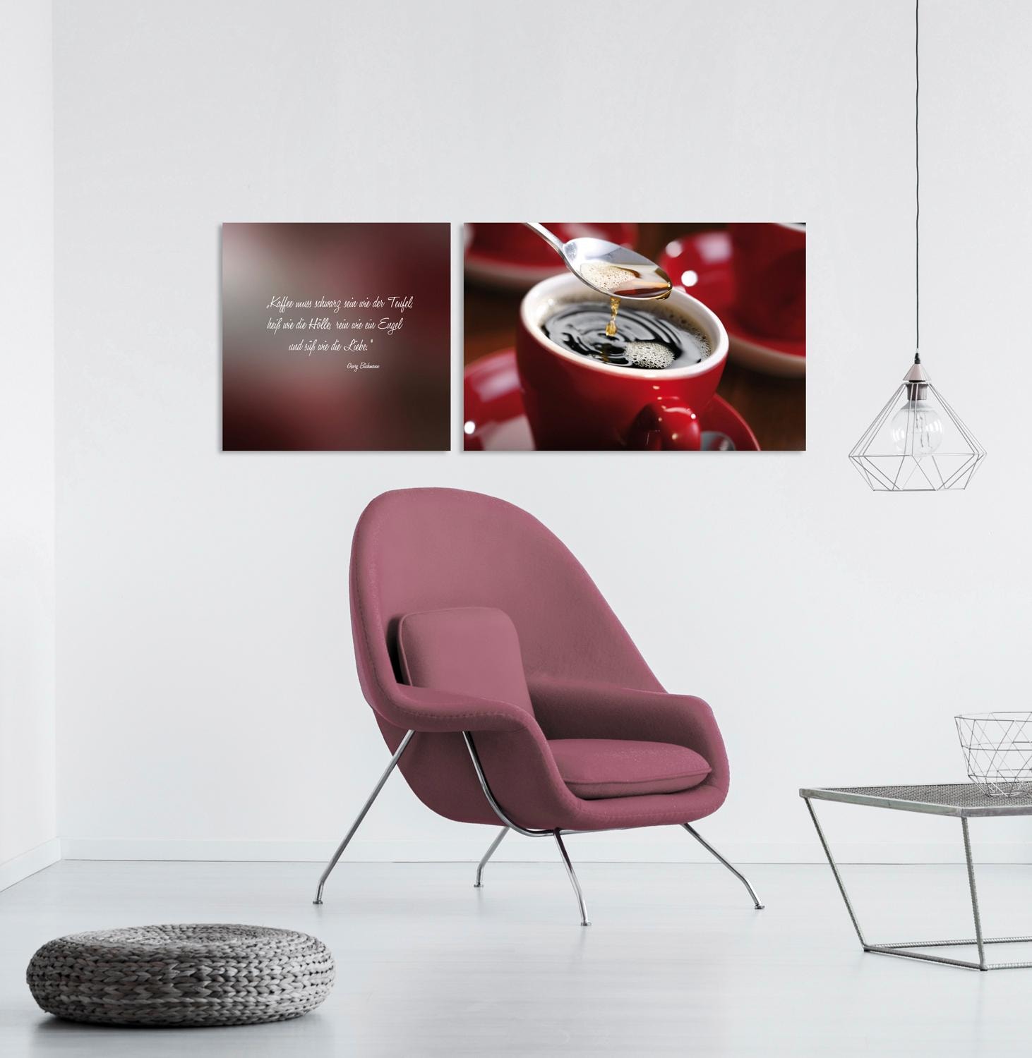 queence Leinwandbild "Kaffee", (Set), 2er-Set günstig online kaufen