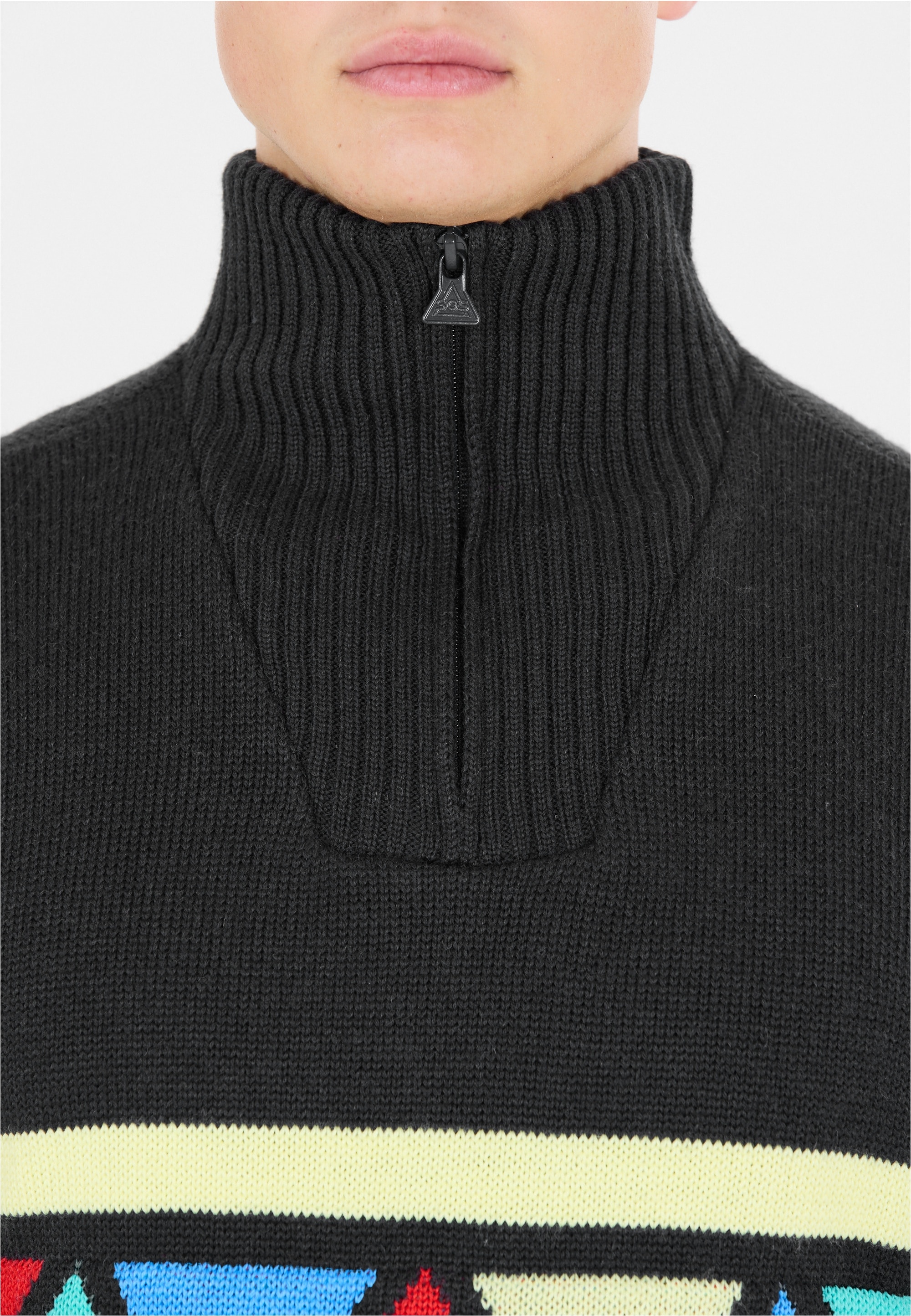 SOS Strickpullover »The Windbreaker«, im kultigen Strick-Look mit Merinowolle