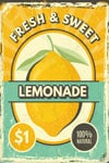 queence Metallbild »Lemonade«, Schriftzüge-Schriftzug-Getränke, (1 St.), Stahlschild, Blechschild, Sprüche, Texte, Zitrone
