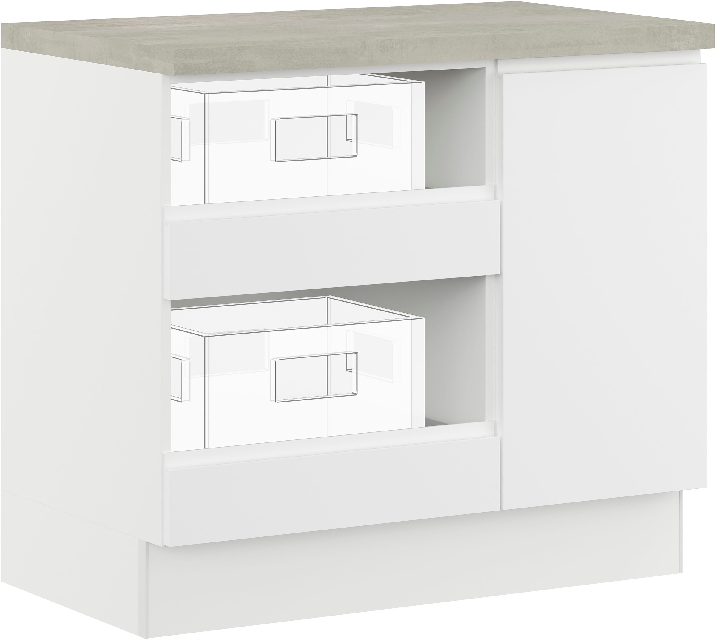 IMPULS KÜCHEN Mehrzweckschrank-Set "Warschau" 4 Stk. tlg. günstig online kaufen