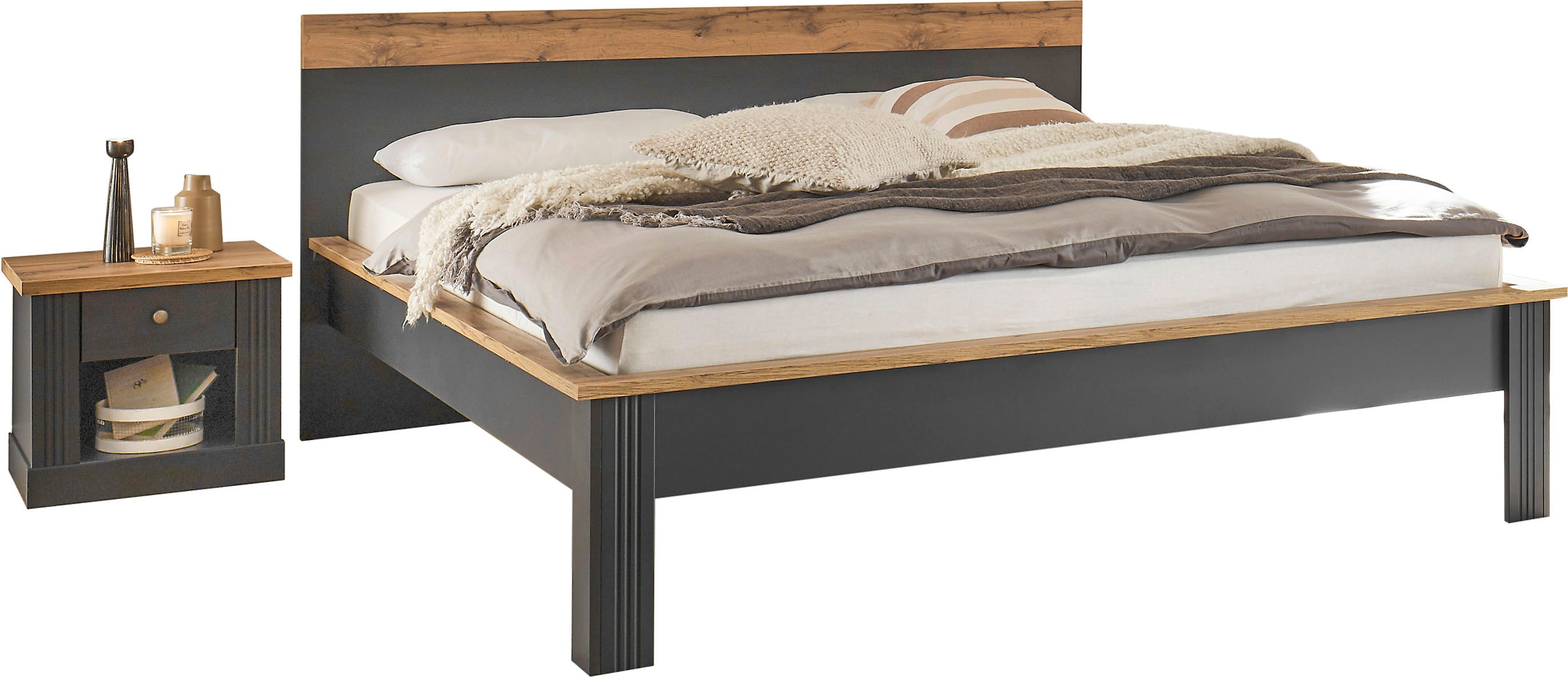 OTTO home Schlafzimmer-Set "Westminster" Bett Liegefläche 180/200cm und 2 N günstig online kaufen