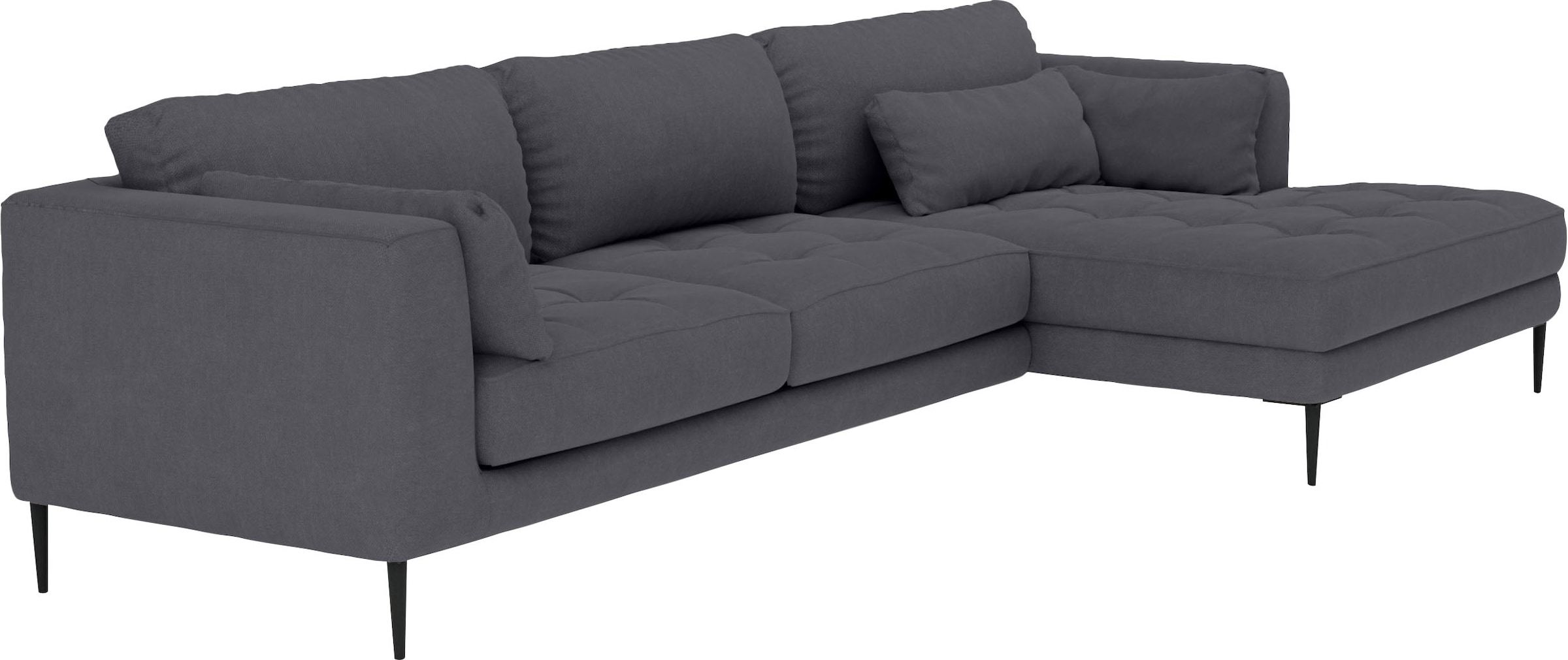 TRENDMANUFAKTUR Ecksofa »Luzi, wahlweise mit Schlaffunktion & Bettkasten. OTTOs Choice, L-Form«, Designsofa mit tollem Sitzkomfort, Metallfüße schwarz, Breite 280 cm