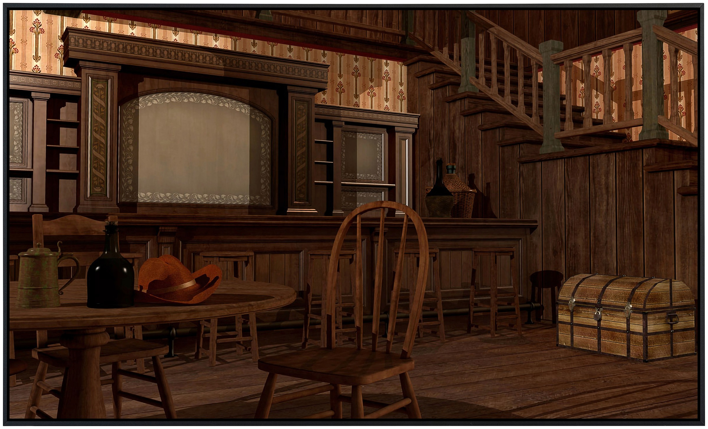Papermoon Infrarotheizung »Wild West Saloon«, sehr angenehme Strahlungswärme