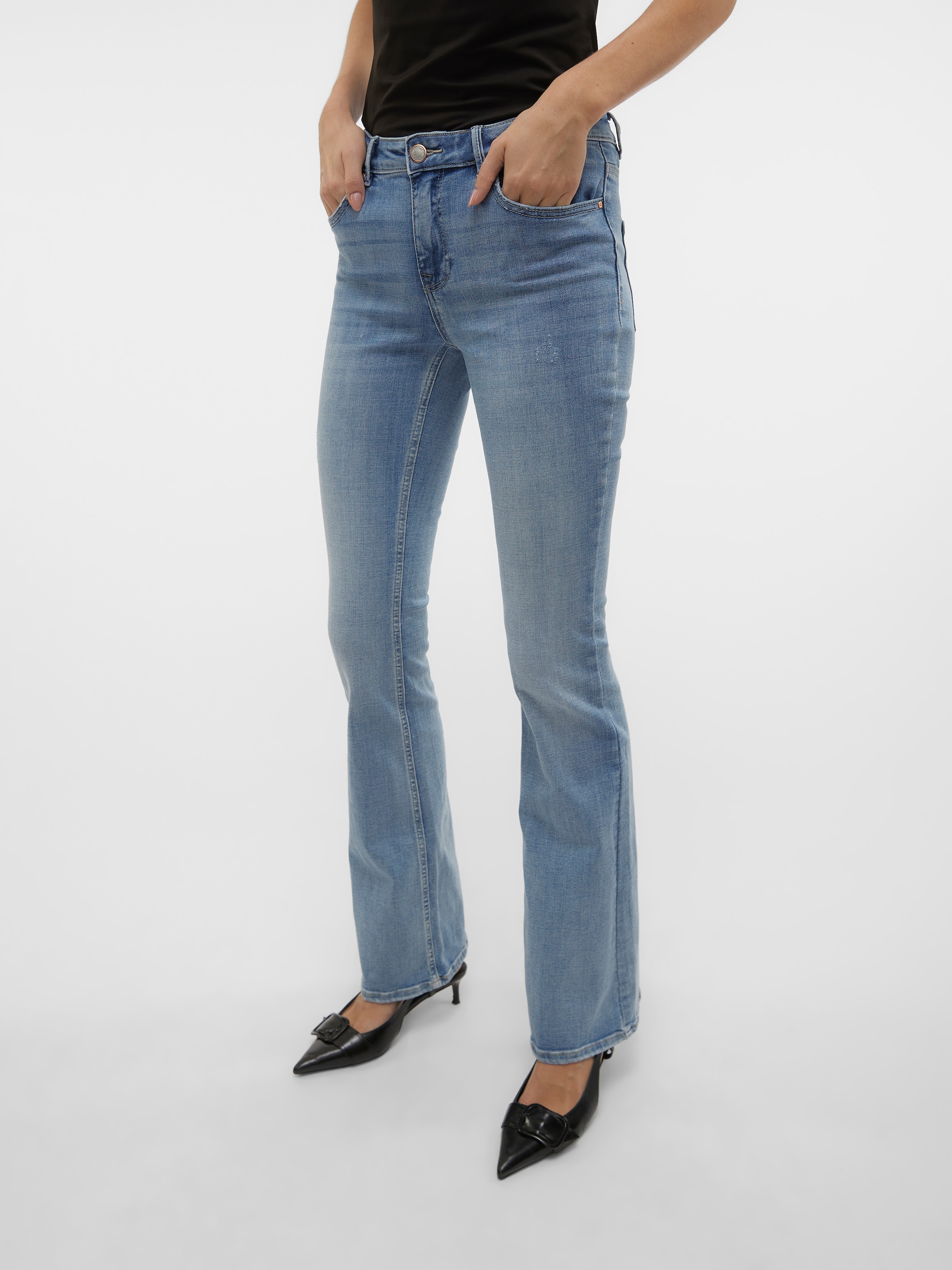 Vero Moda Bootcut-Jeans »VMFLASH MR FLARED JEANS LI371 GA NOOS«
