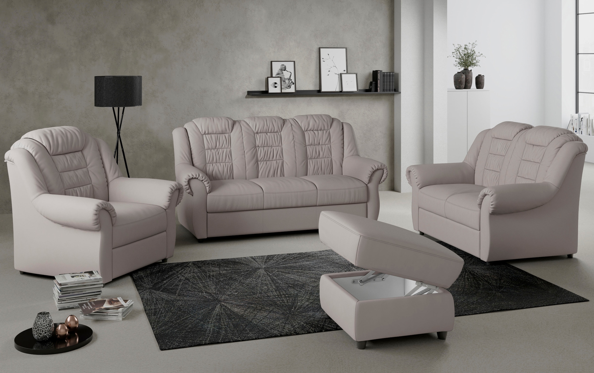 Home affaire 2-Sitzer "Boston" Sofa mit hoher Rückenlehne günstig online kaufen