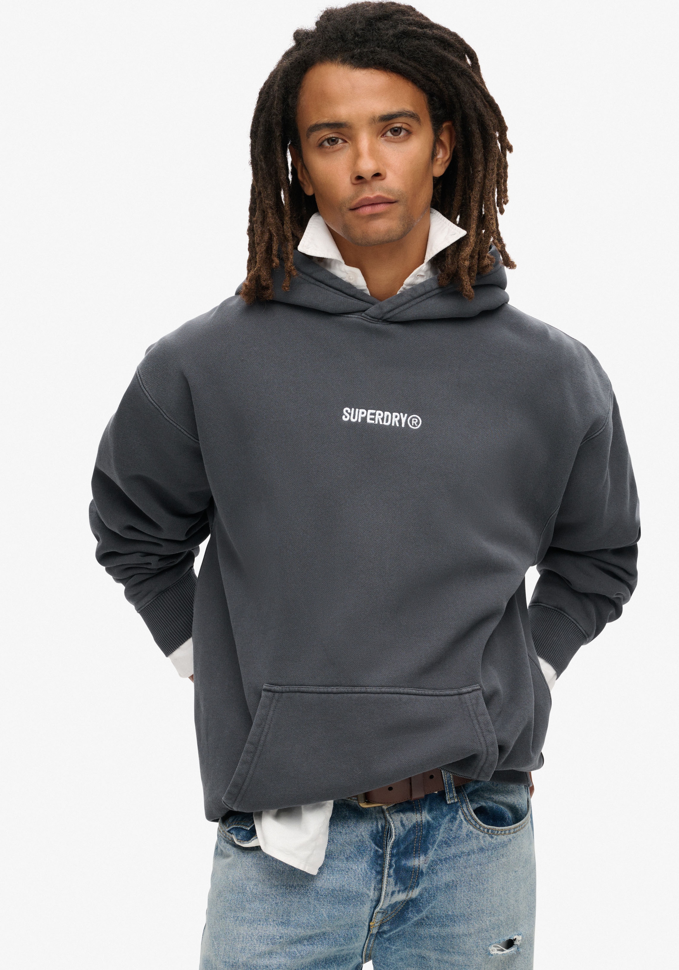 Superdry Kapuzensweatshirt »MICRO LOGO GRAPHIC LOOSE HOOD«