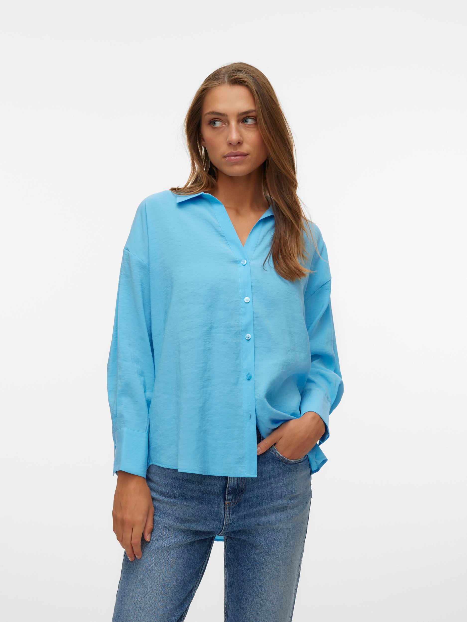 Hemdbluse »VMQUEENY LS OVERSIZE SHIRT WVN GA NOOS«