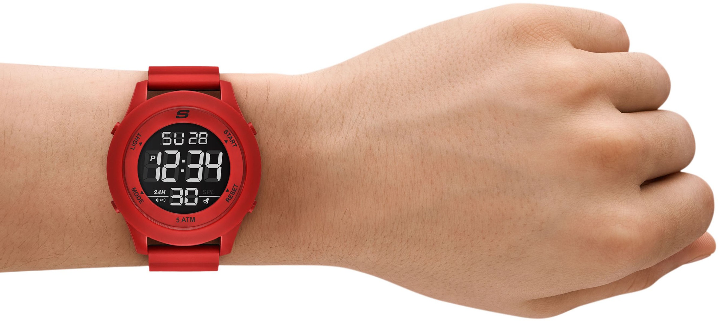 Skechers Chronograph »ROSENCRANS«, Quarzuhr, Armbanduhr, Herrenuhr, Silikonarmband, digital, Tag