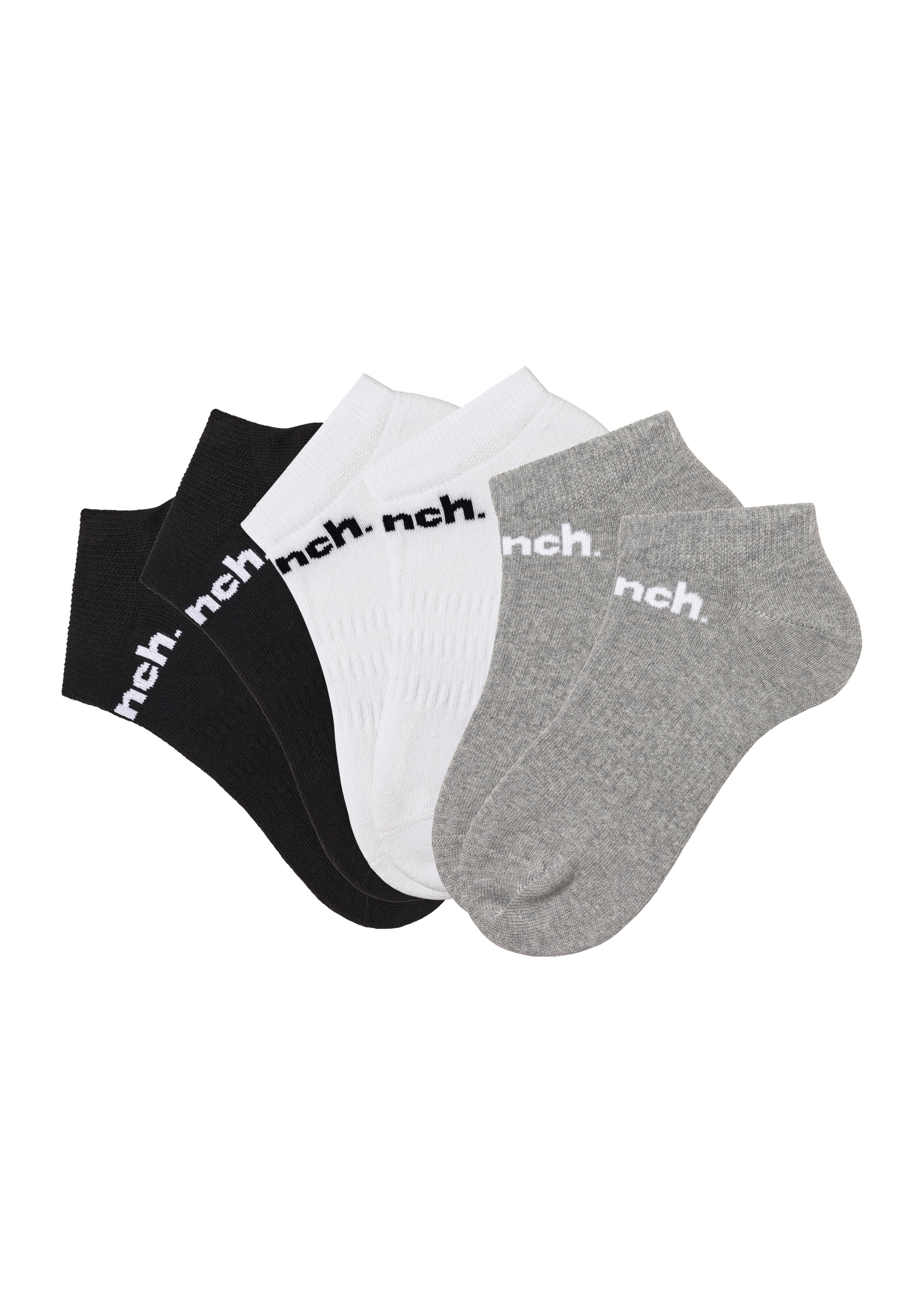 Bench. Sportsocken, (Packung, 6 Paar), Sneakersocken mit klassischem Logoschriftzug