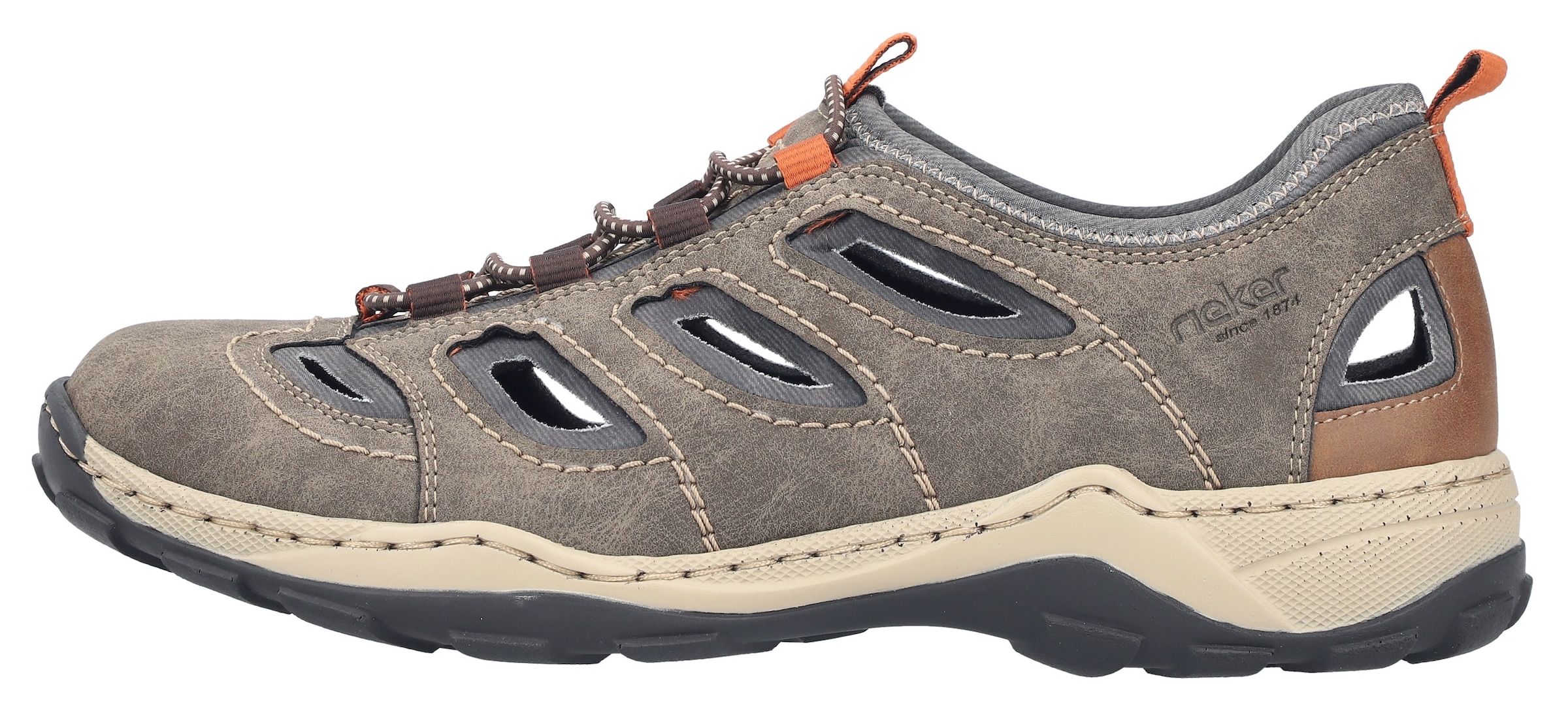 Rieker Slipper  Trekking Schuh, Sandale, Sommerschuh mit praktischem Gummizug