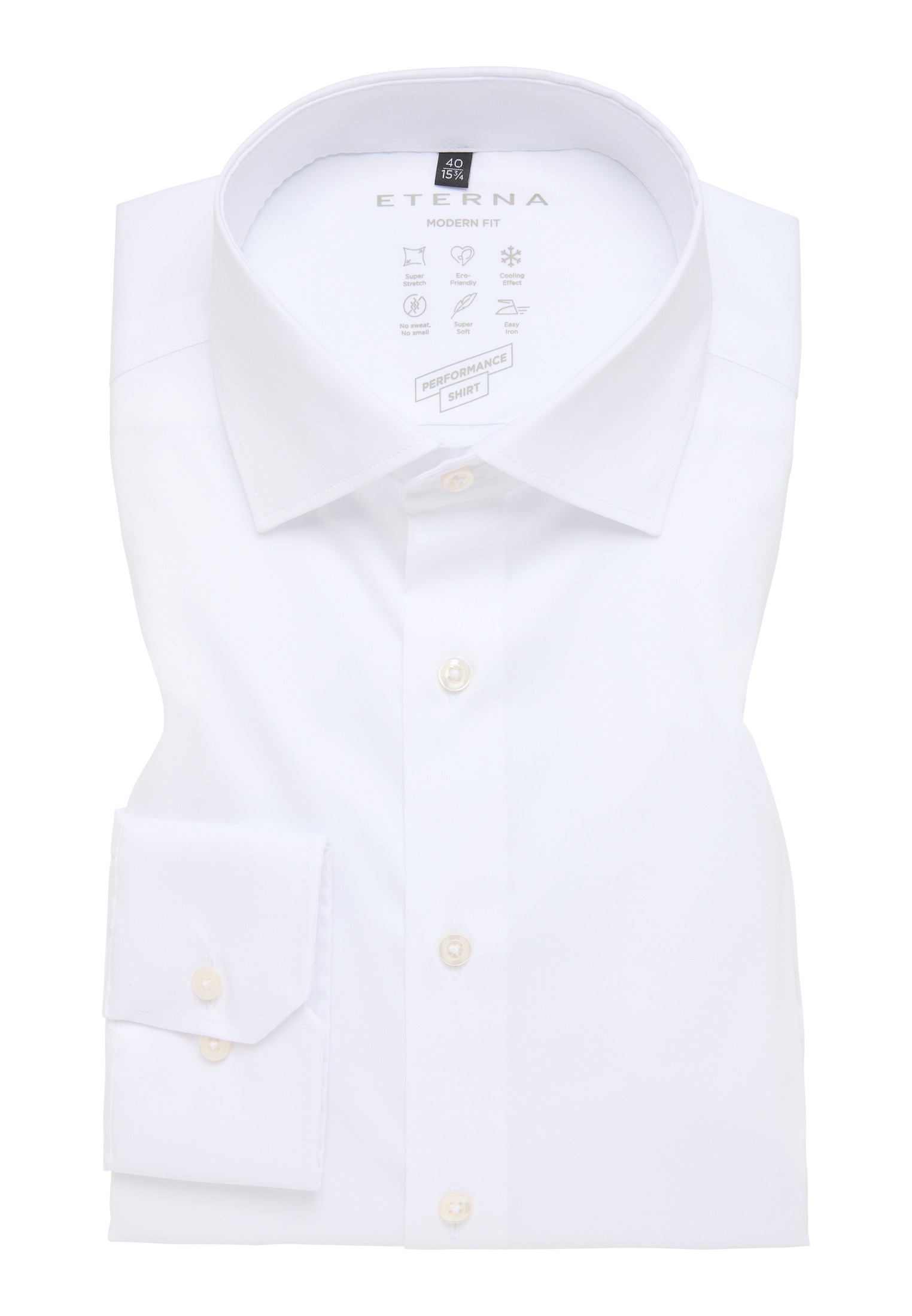 Eterna Langarmhemd »MODERN FIT«, EASY IRON (bügelleicht)