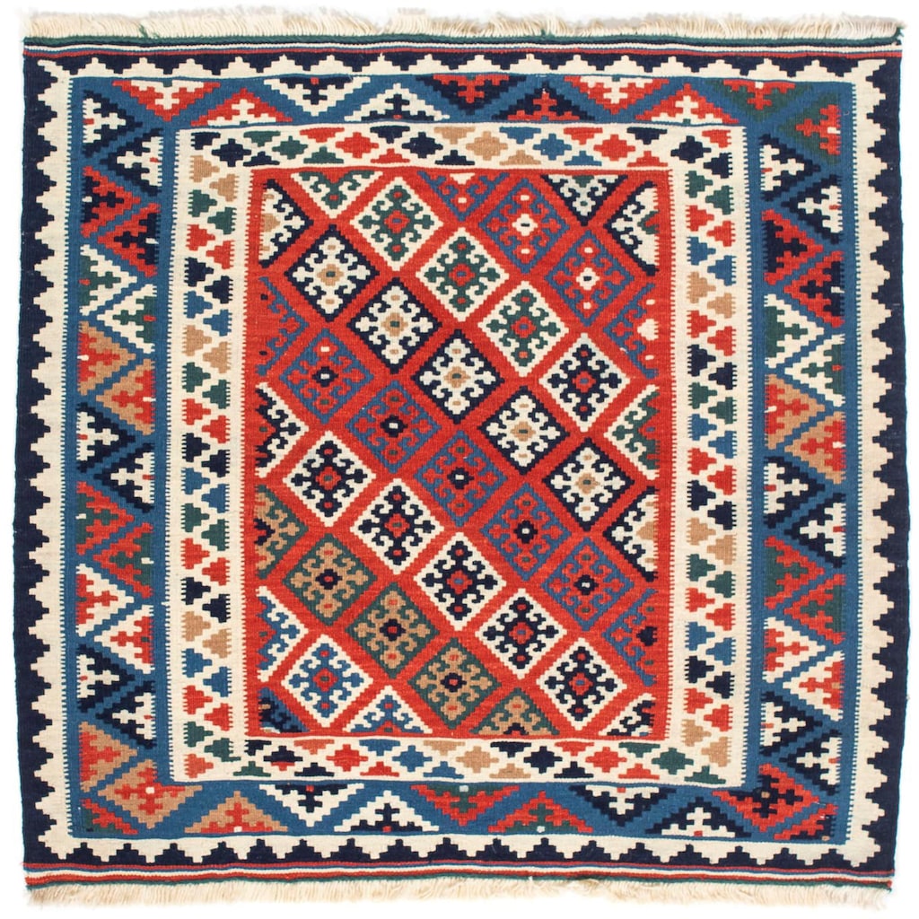 morgenland Wollteppich »Kelim - Oriental quadratisch - 103 x 100 cm - mehrfarbig«, quadratisch