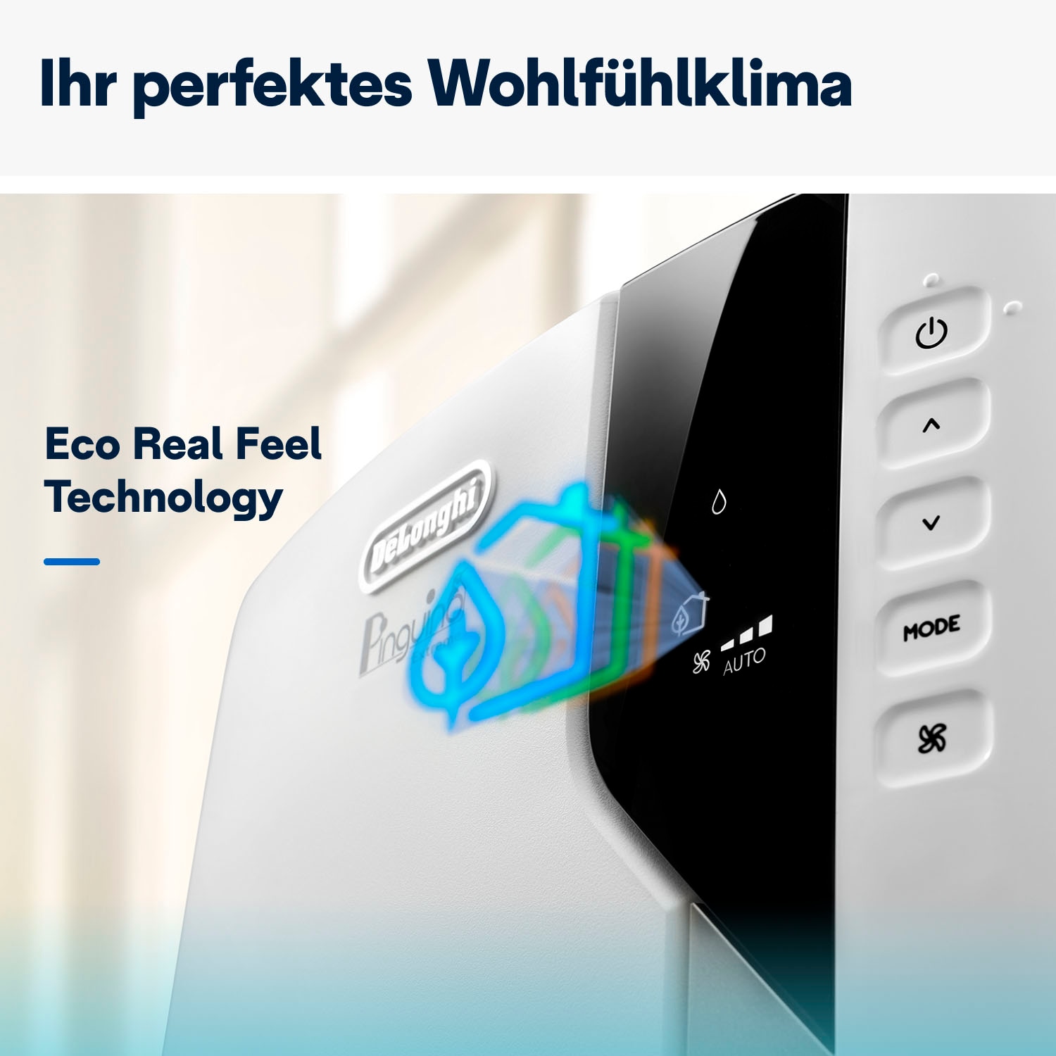 De'Longhi Klimagerät »»PAC EX93««, mit LCD-Fernbedienung, Arctic Whisper Technologie & EcoRealFeel