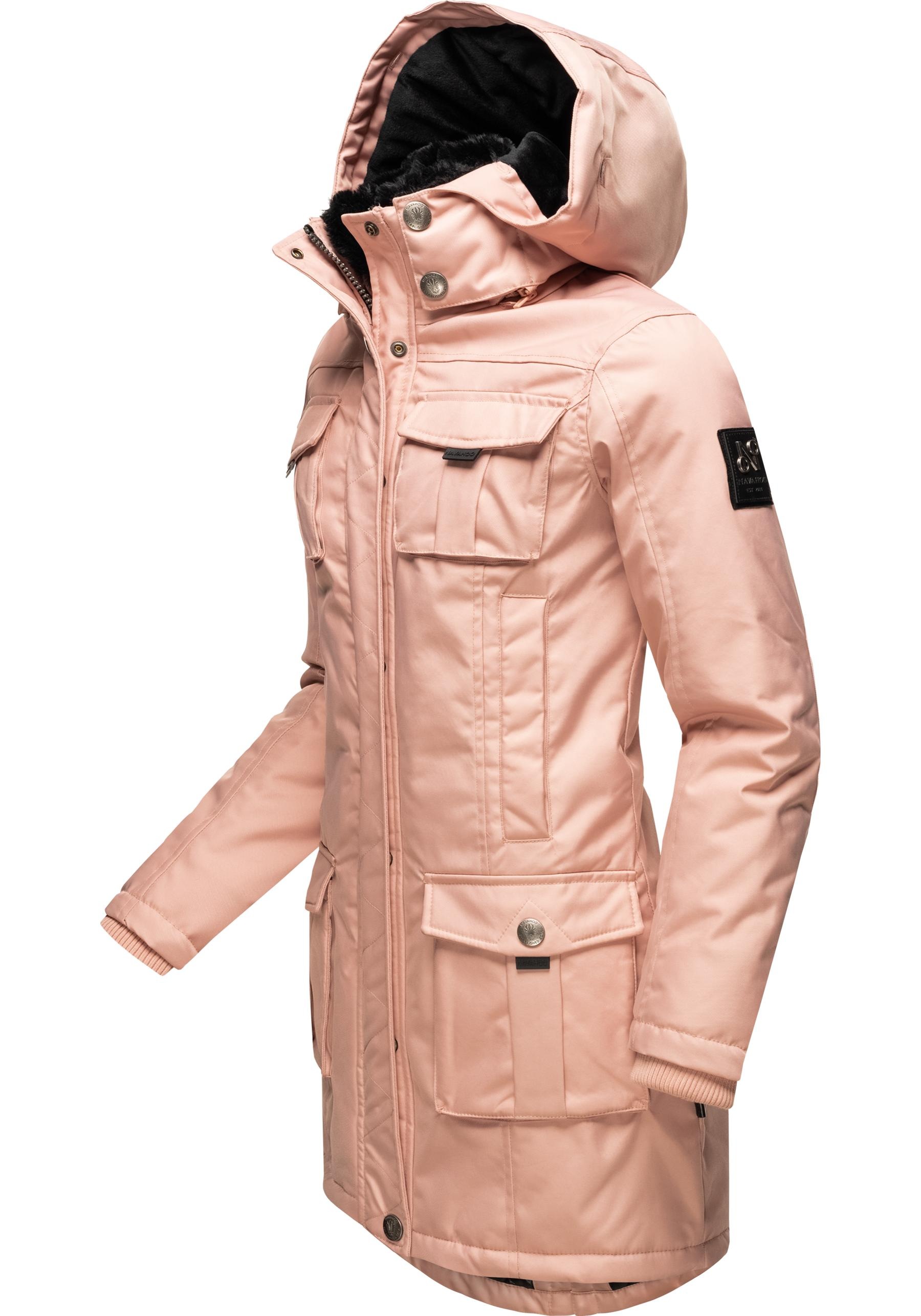 Navahoo Wintermantel »Tiniis«, Parka mit abnehmbarer Kapuze und extra Einkaufstasche