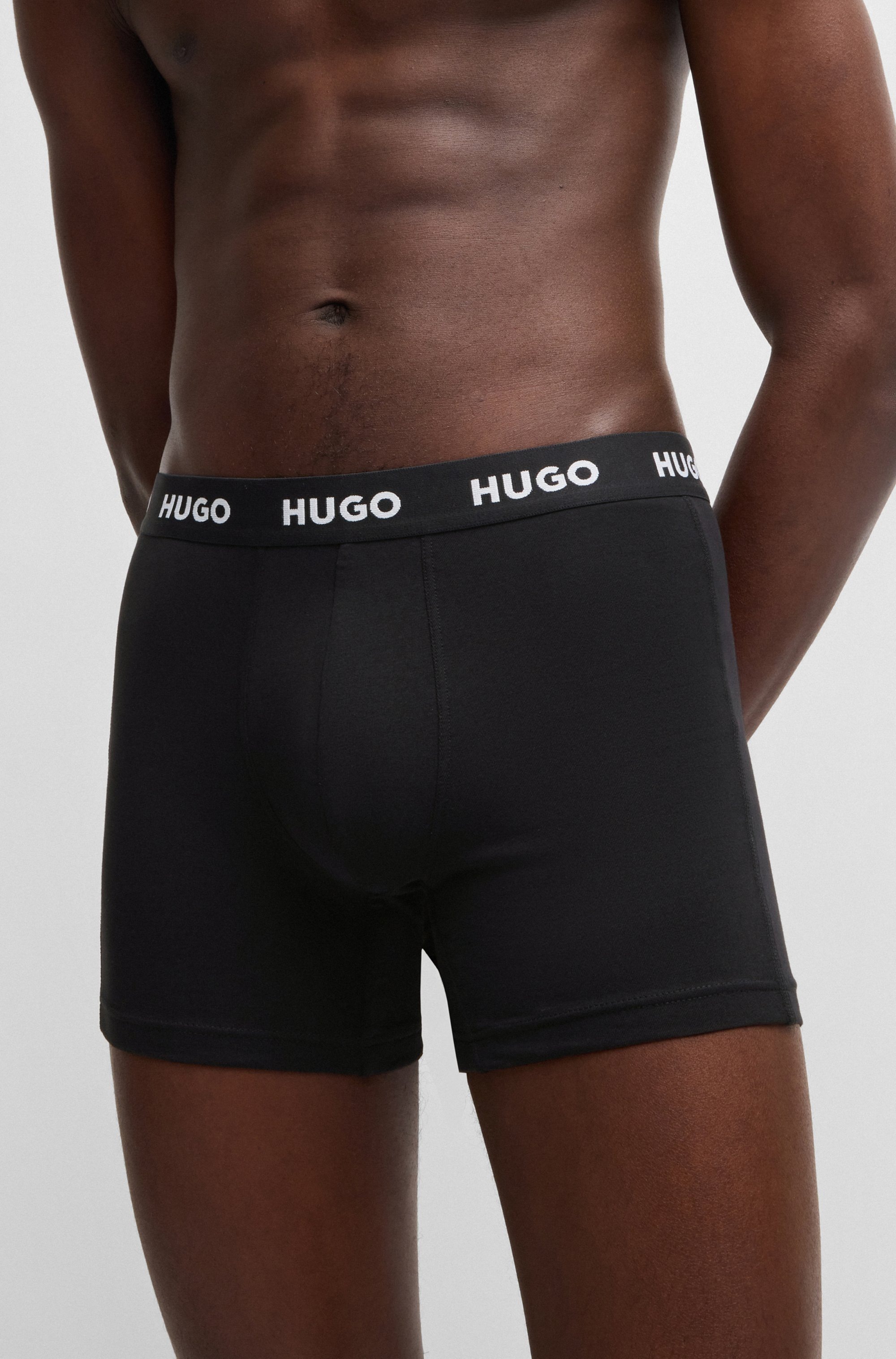 HUGO Underwear Boxer »BOXERBR TRIPLET PACK«, (3 St.), mit HUGO Logo-Elastikbund