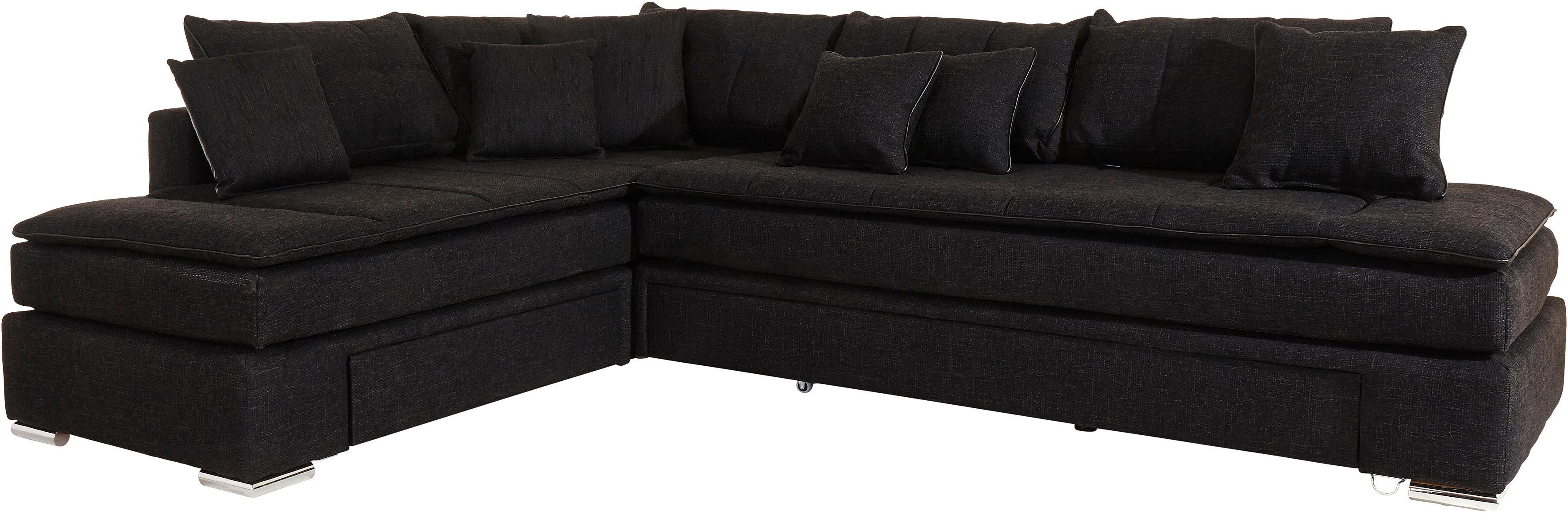 Thumbnail - INOSIGN Ecksofa "Boxspringbett Night & Day L-Form mit Dauer-Schlaffunktion o. Armlehnen", mit Boxspring-Bettfunktion 164...