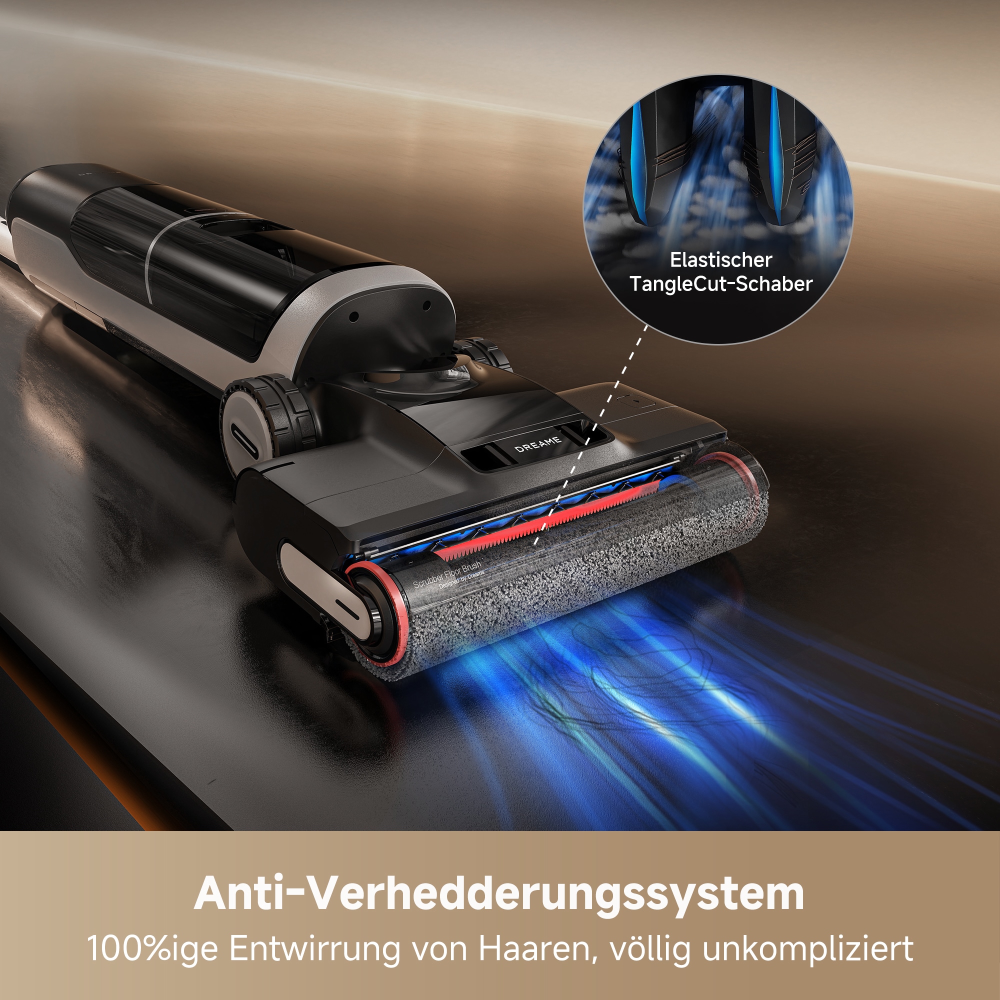 Dreame Nass-Trocken-Sauger »Dreame H14 Tangle Cut mit 18.000 Pa Saugkraft« Flexible und gründliche 180° Reinigung