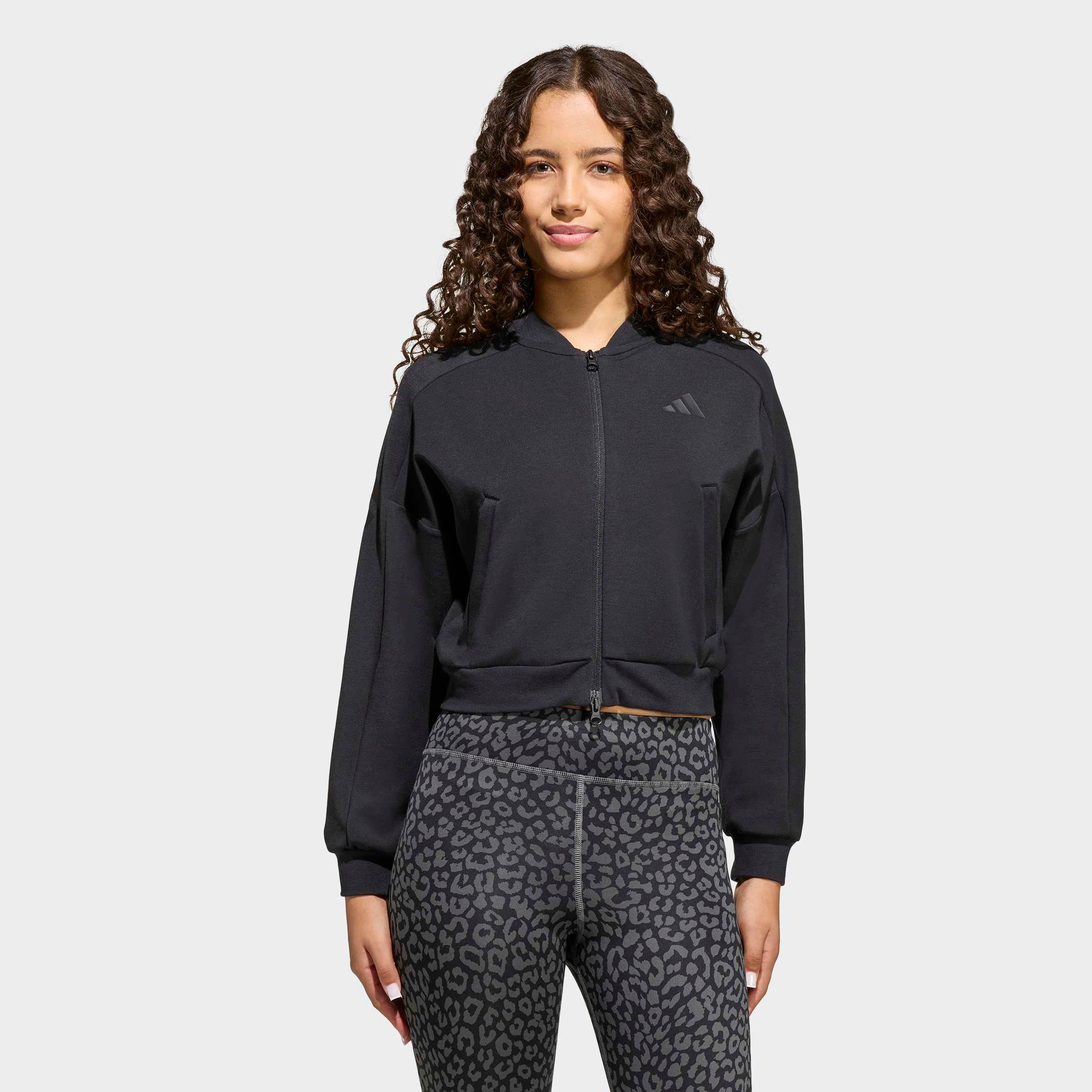 Trainingsjacke ADIDAS SPORTSWEAR "FUTURE ICONS 3-STREIFEN, DURCHGEHENDER REISSVERSCHLUSS", Mädchen, Gr. 140, schwarz, schwarz, Obermaterial: 67% Polyester, 33% Baumwolle, Jacken Trainingsjacke